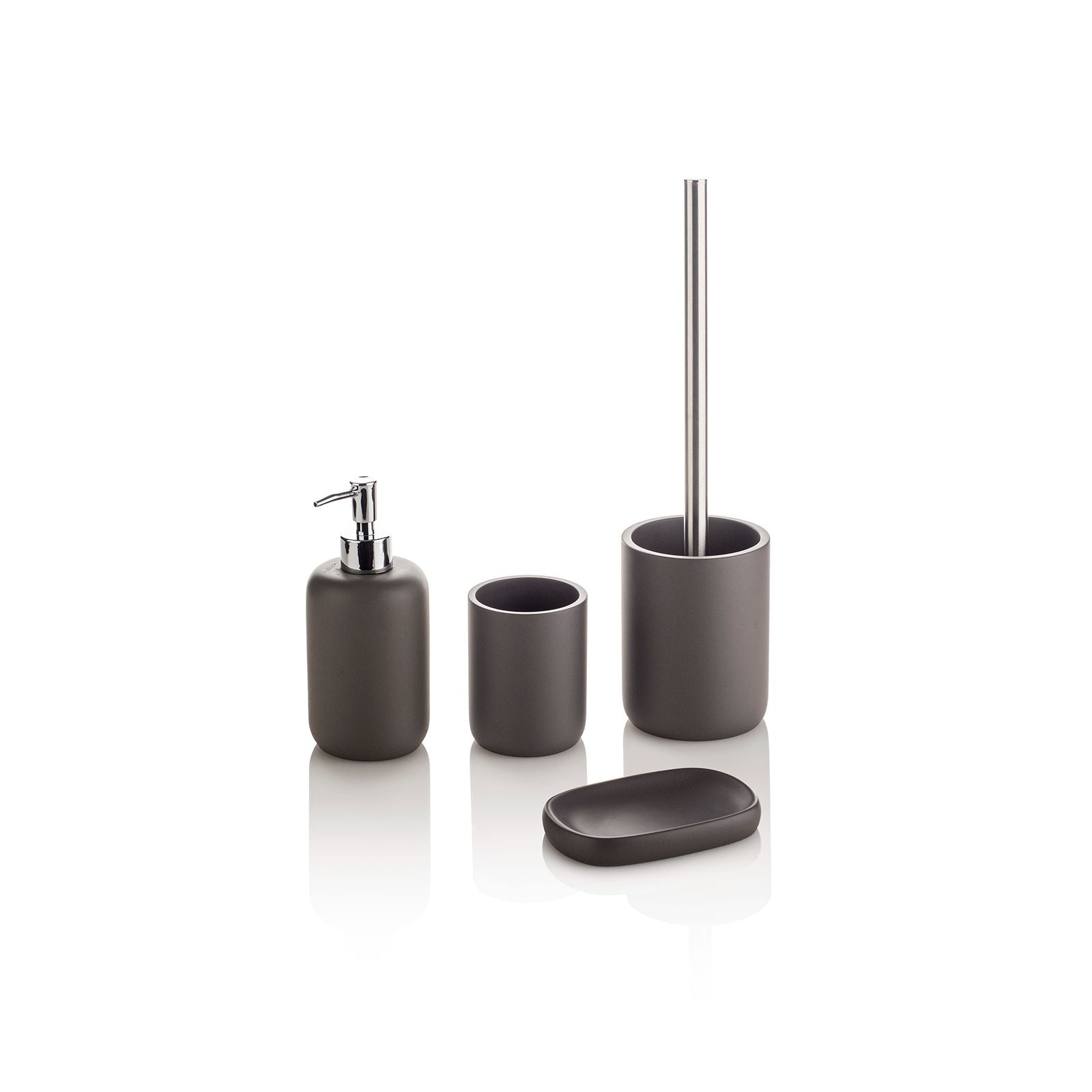 Set bagno 4 pezzi KOVA | Grigio