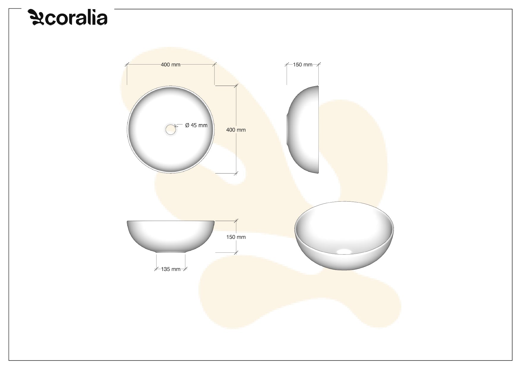 Lavabo da appoggio GANT | Bianco