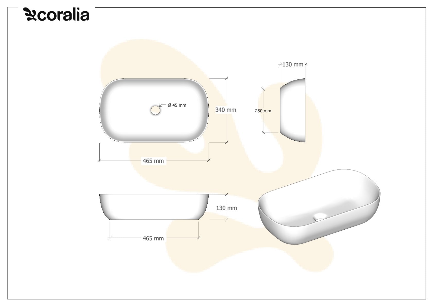 Lavabo da appoggio YANI | Pietra grigia