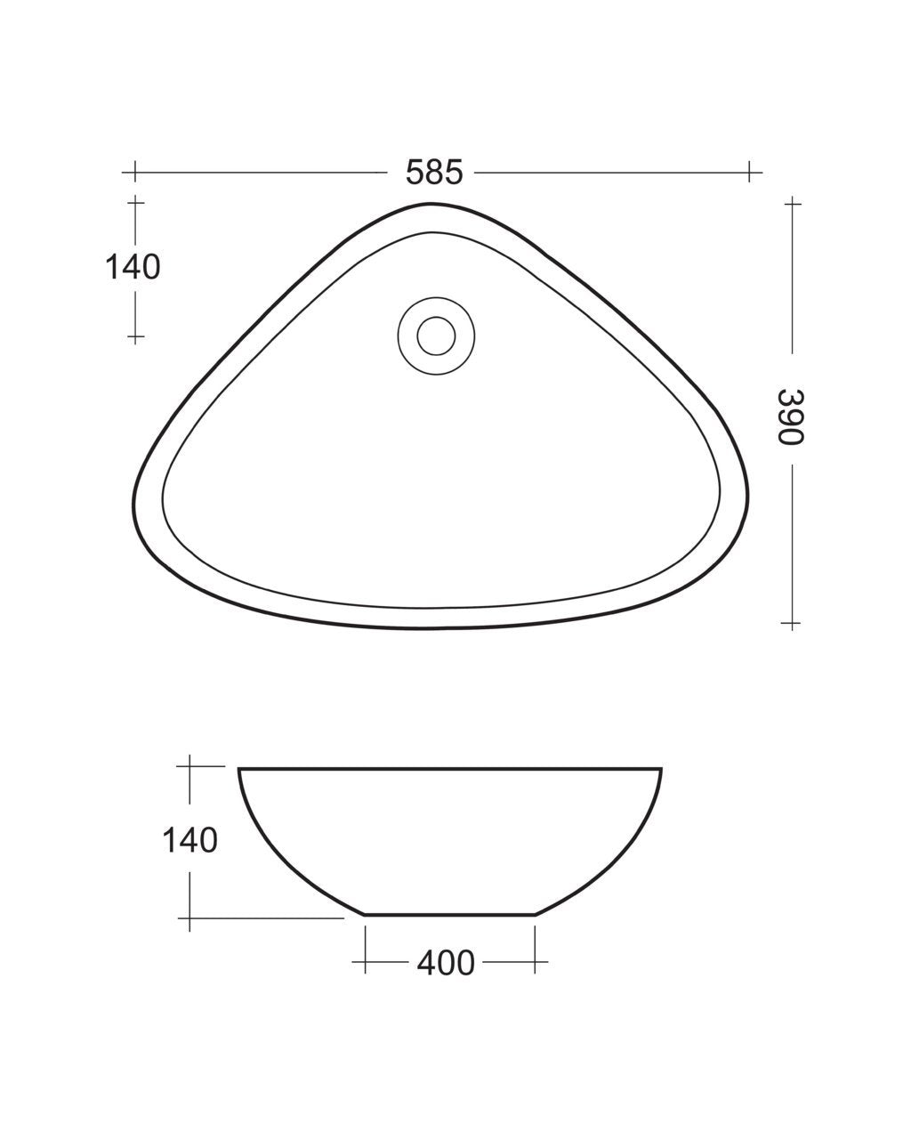 Lavabo da appoggio KOLT | Bianco