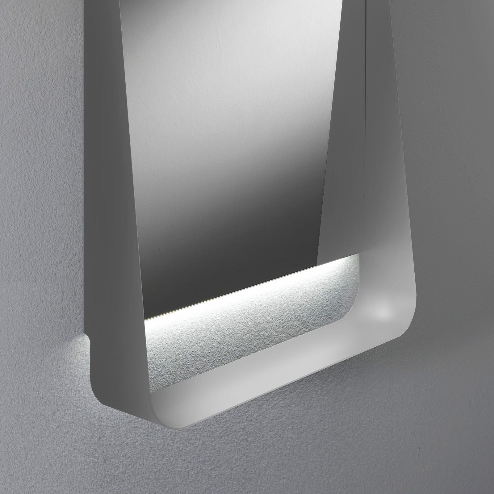 Specchio con mensola e led YOON50 | Bianco
