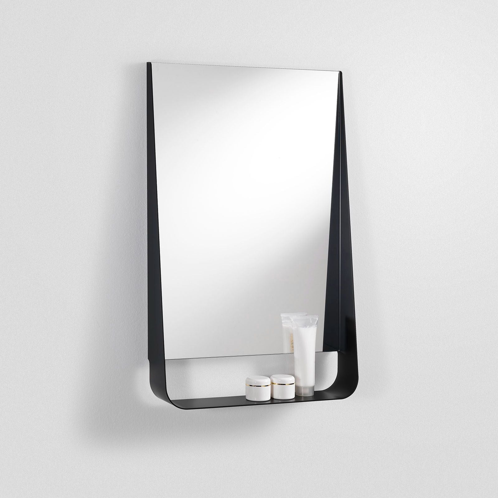 Specchio con mensola e led YOON50 | Nero