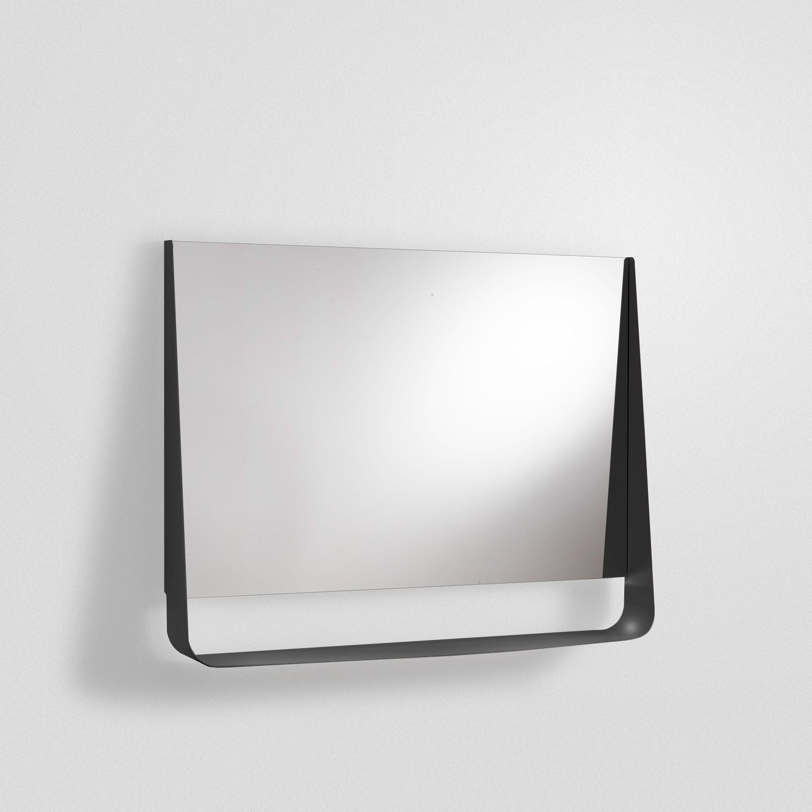 Specchio con mensola e led YOON90 | Nero