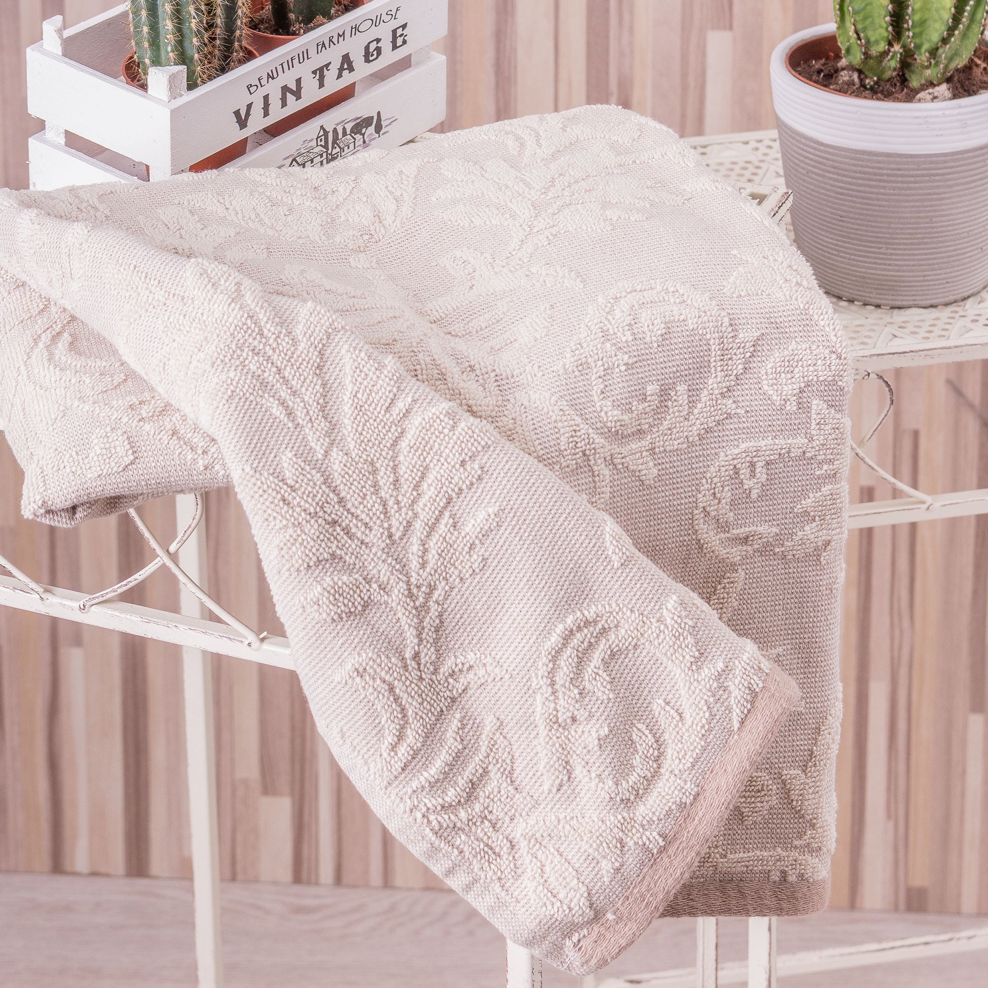 Set asciugamani 1+1 MYRTOS | Beige