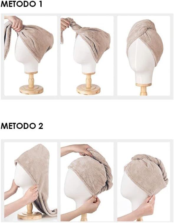 Turbante asciugacapelli YUYI | Beige