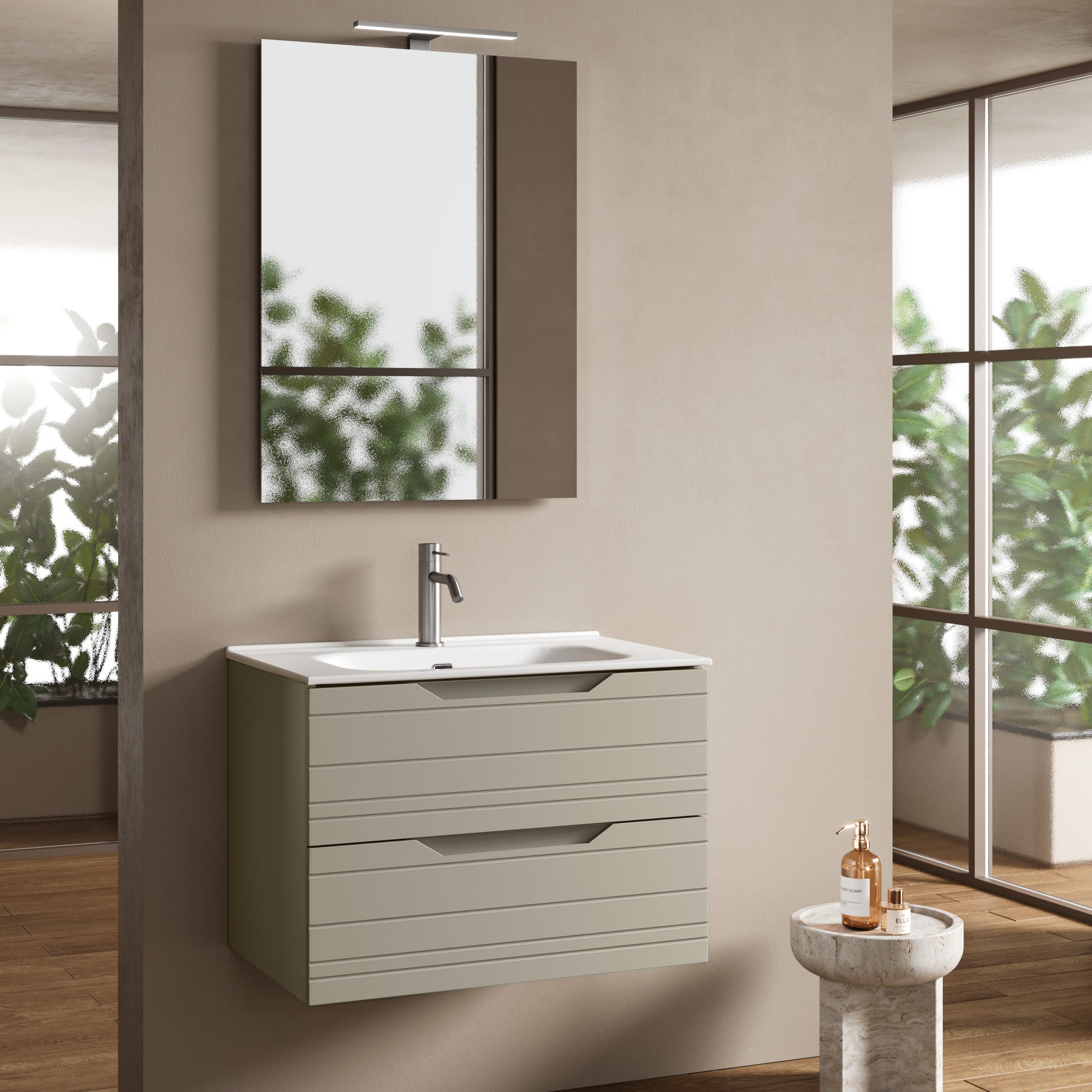 Composizione 4 pezzi CORDELIA | Tortora
