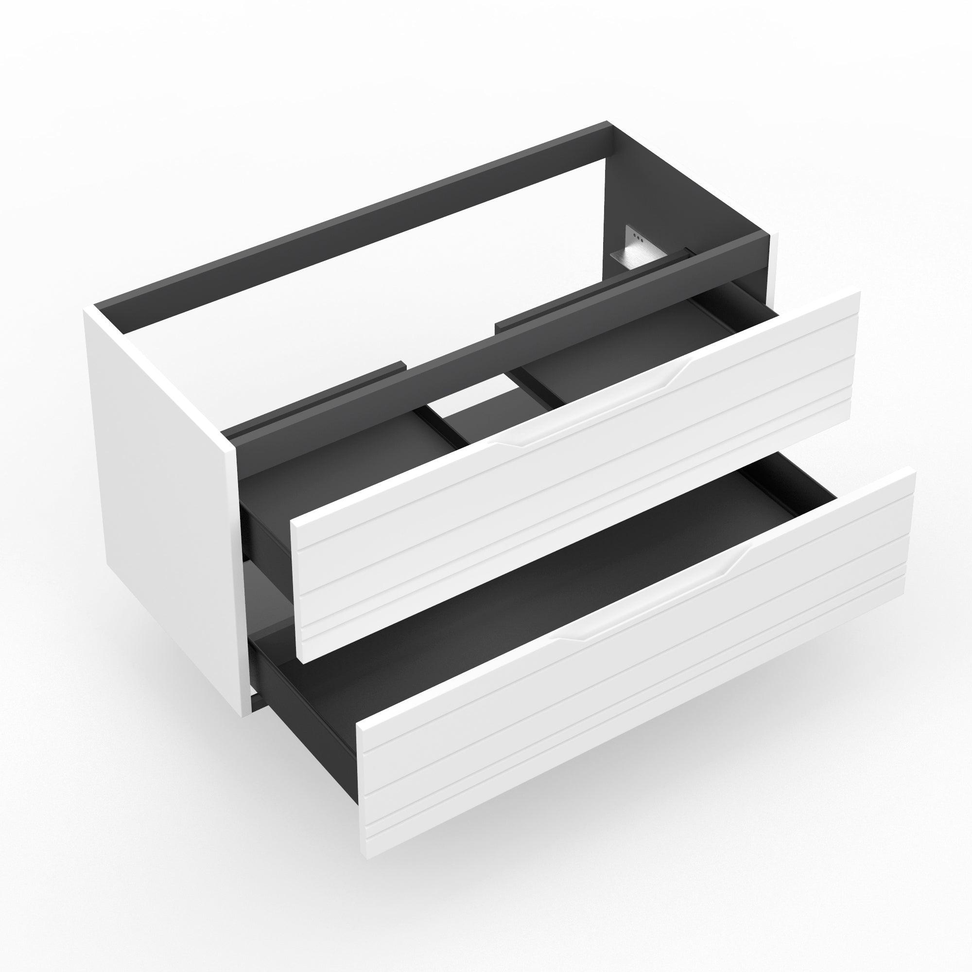 Base portalavabo 2 cassetti CORDELIA | Bianco opaco