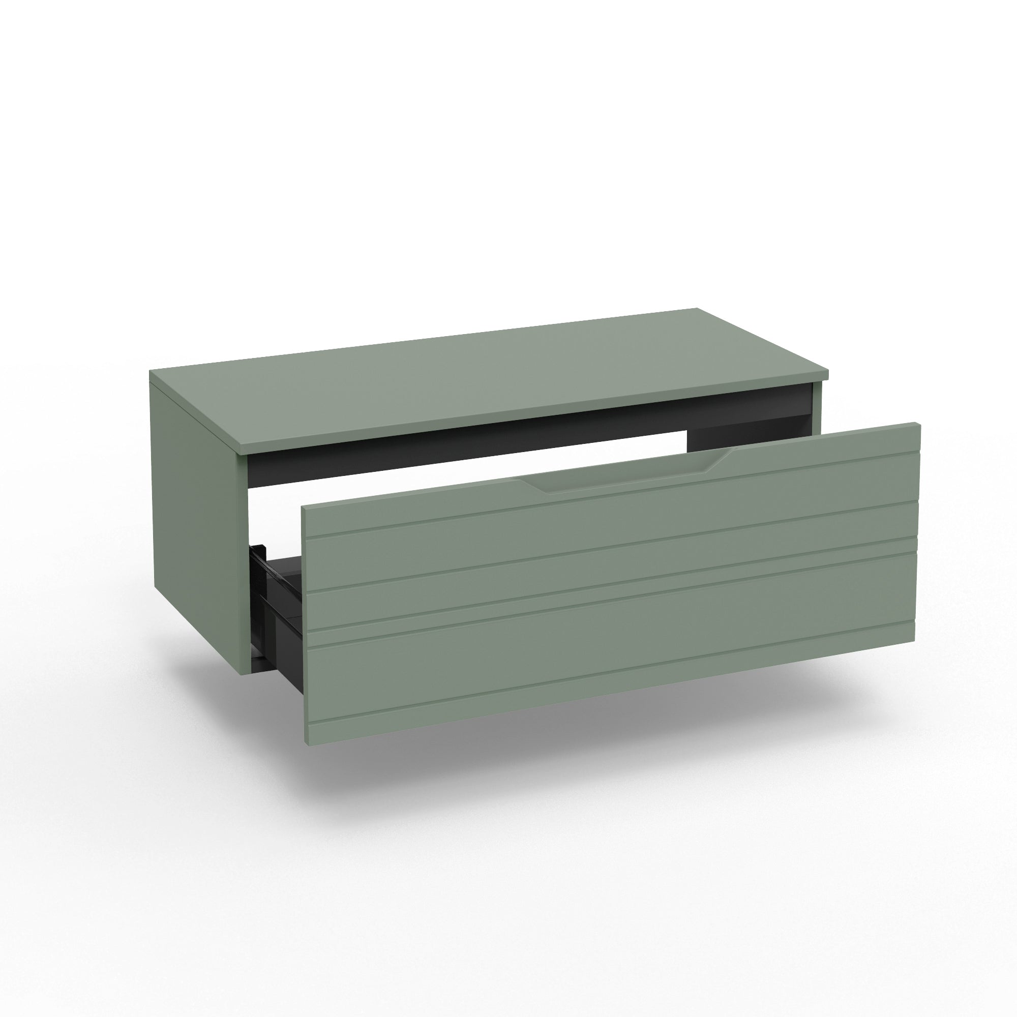 Base con top 1 cestone CORDELIA | Verde salvia