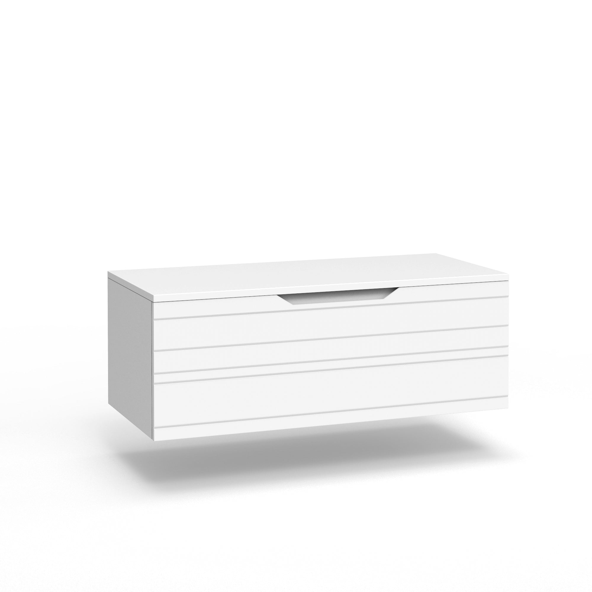 Base con top 1 cestone CORDELIA | Bianco opaco