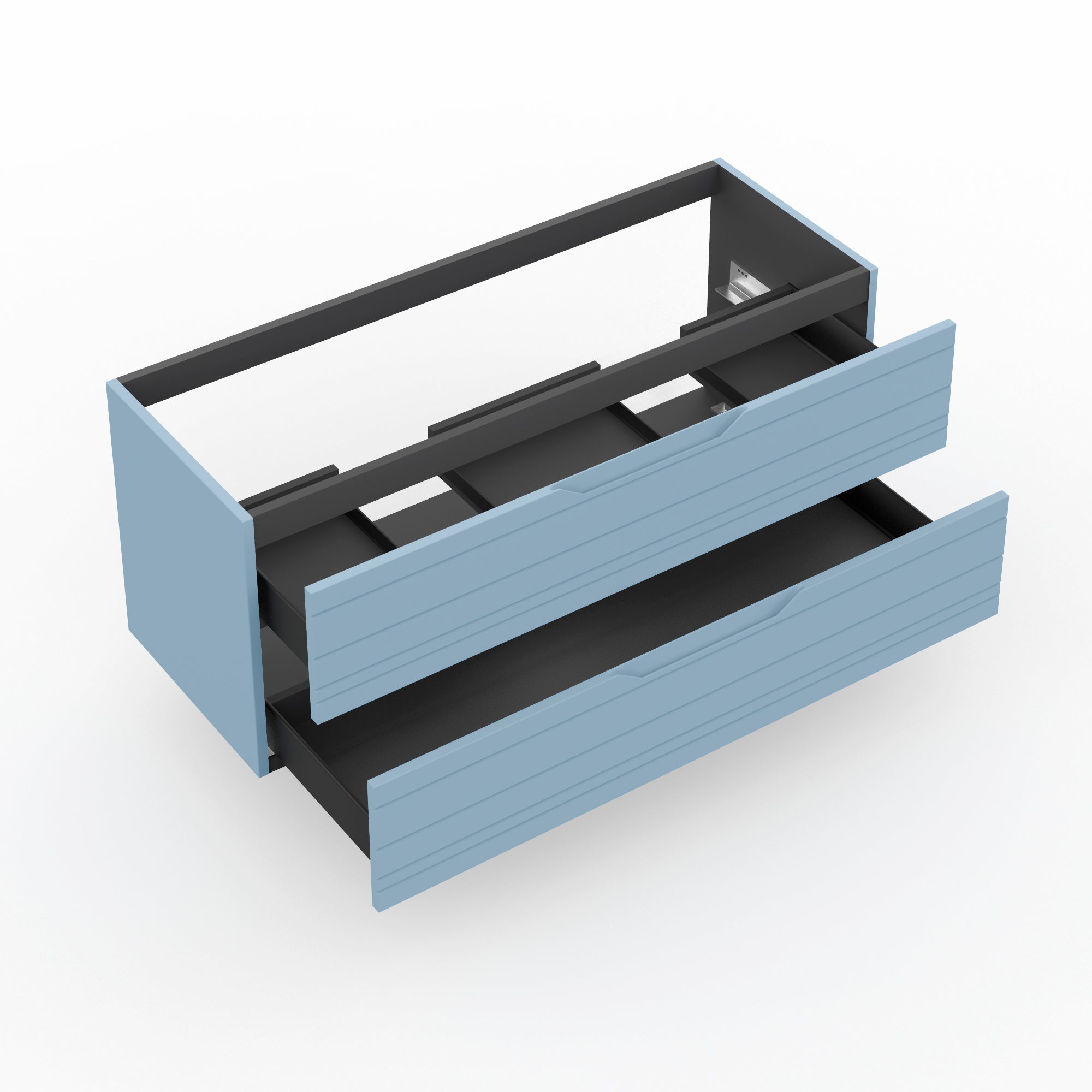 Base portalavabo 2 cassetti per doppia vasca CORDELIA | Azzurro tiffany