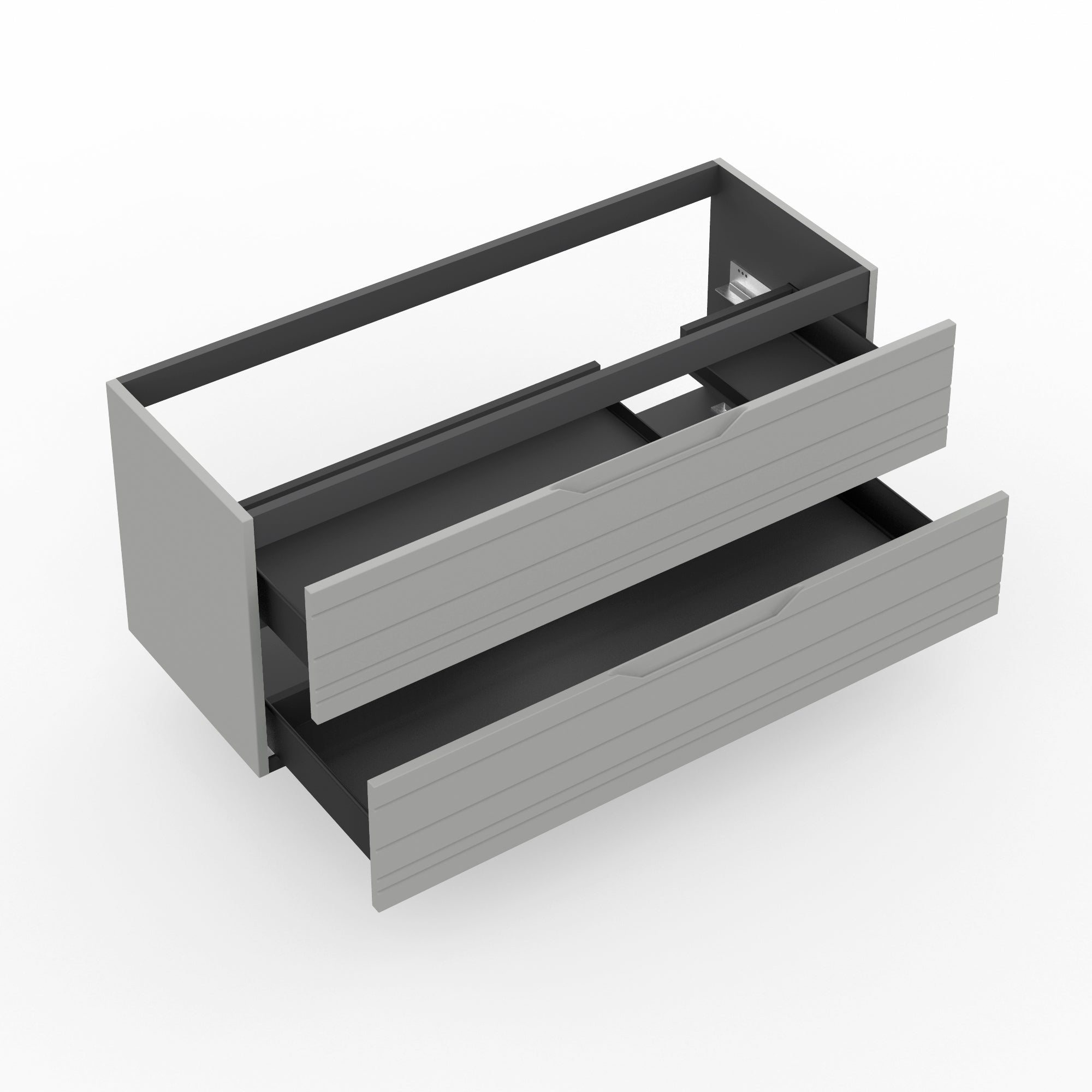 Base portalavabo 2 cassetti per vasca DX CORDELIA | Grigio