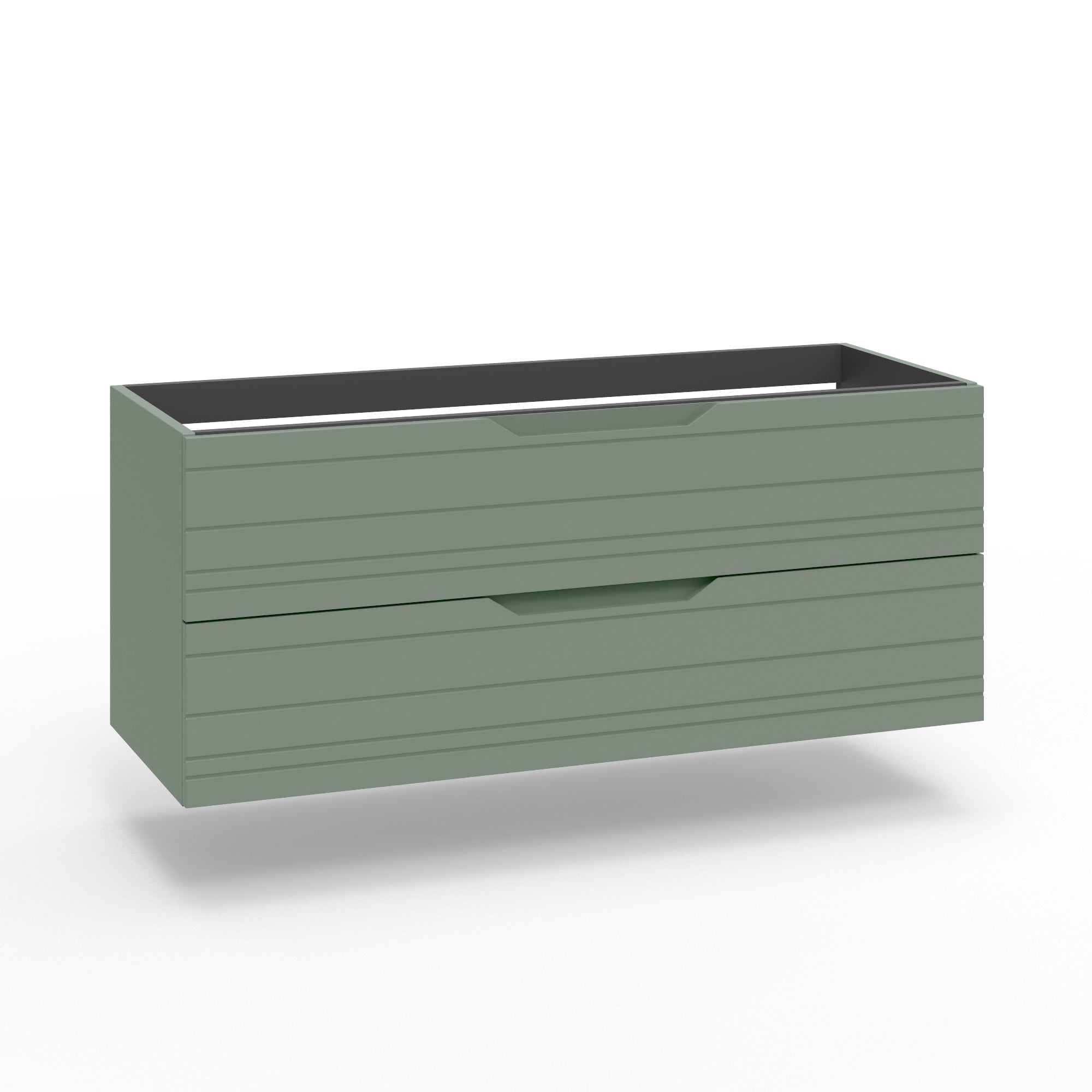 Base portalavabo 2 cassetti per vasca DX CORDELIA | Verde salvia