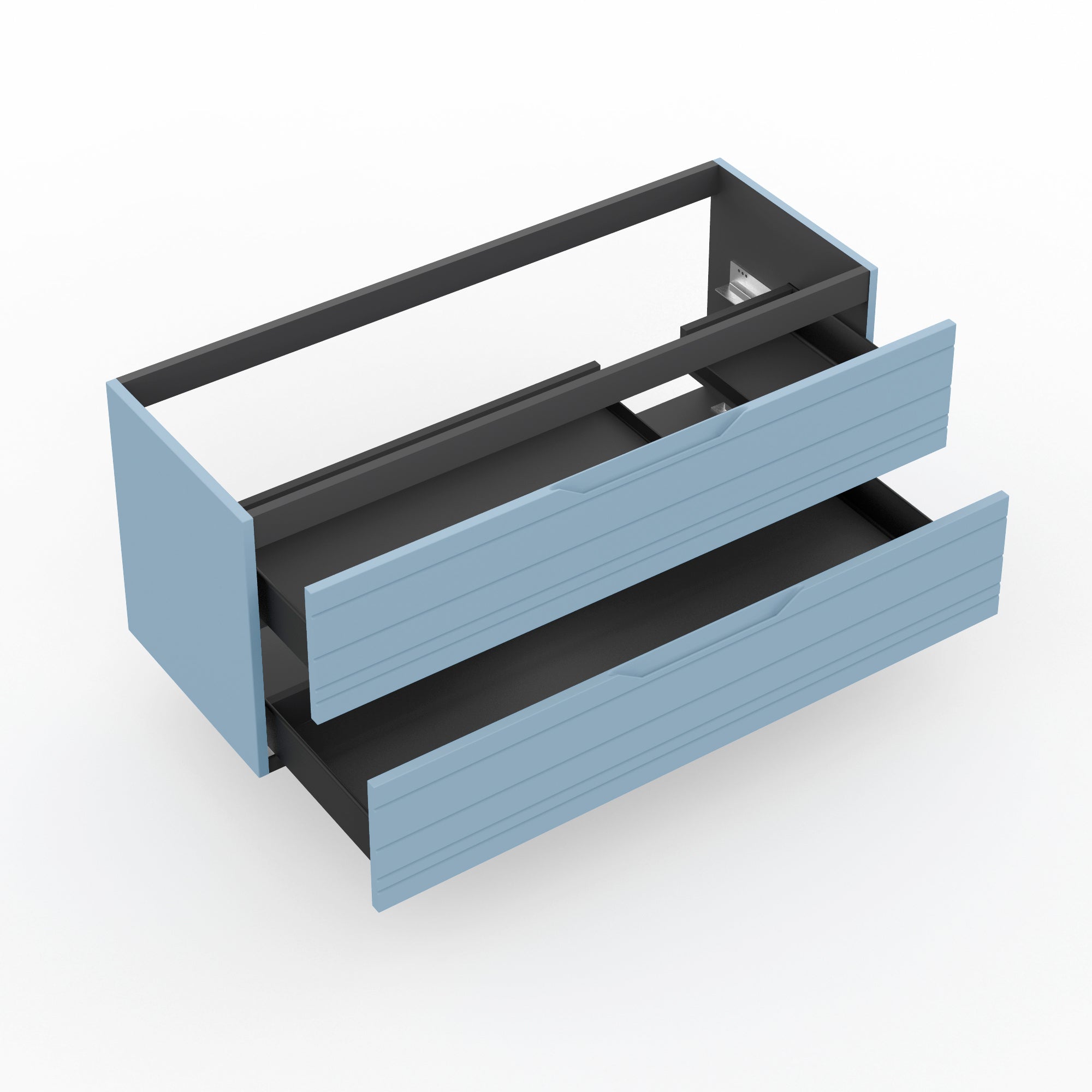 Base portalavabo 2 cassetti per vasca DX CORDELIA | Azzurro tiffany