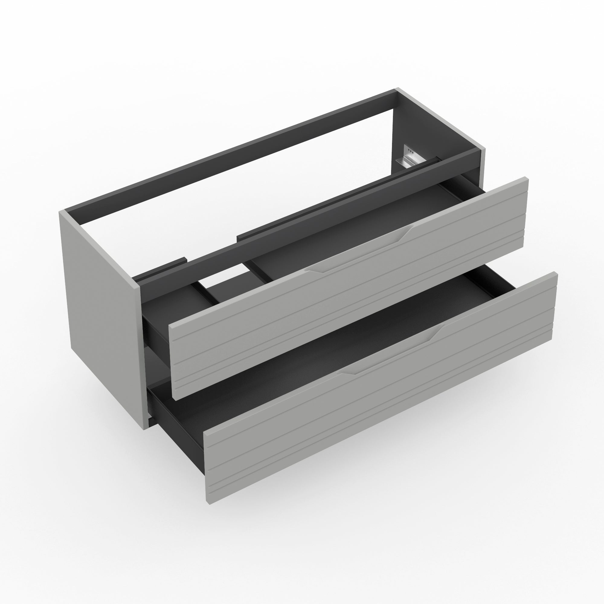 Base portalavabo 2 cassetti per vasca SX CORDELIA | Grigio