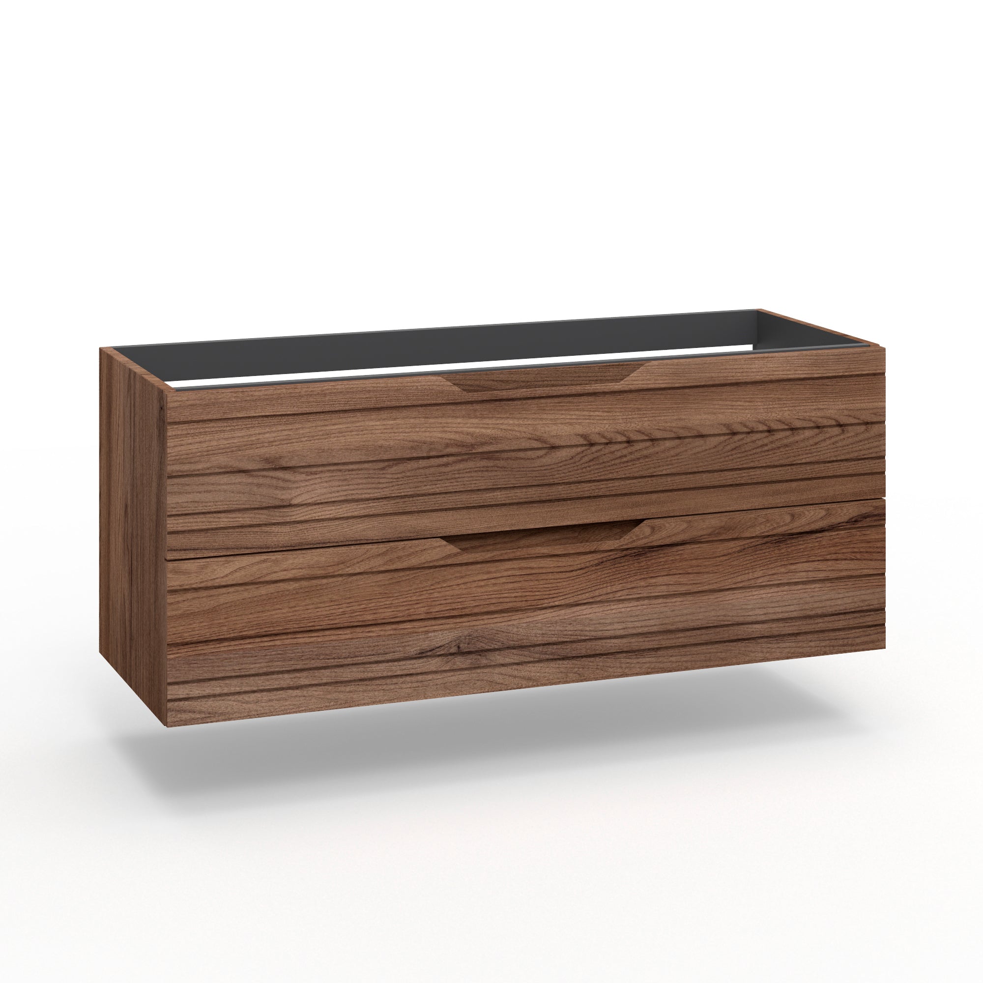 Base portalavabo 2 cassetti per vasca SX CORDELIA | Rovere rio
