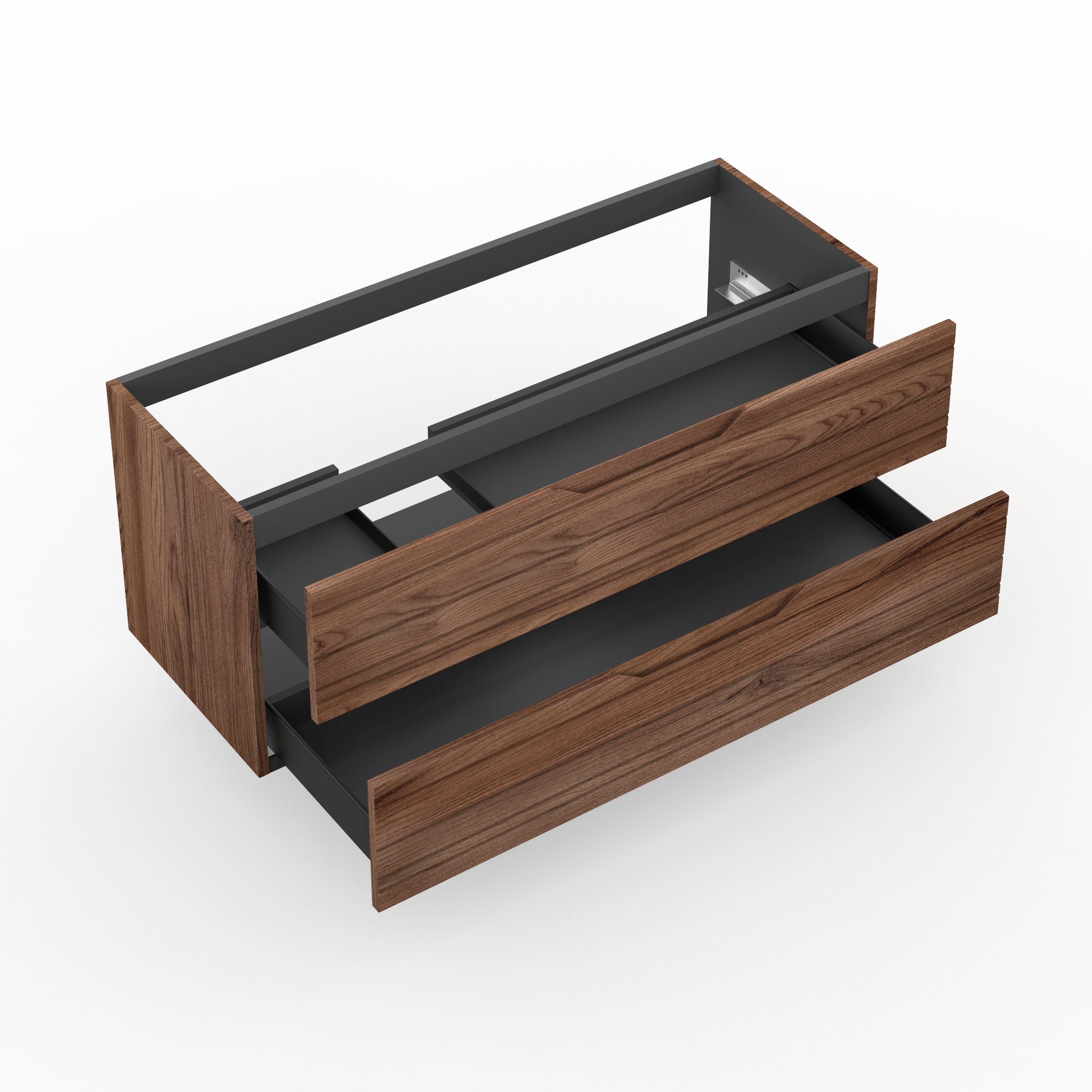 Base portalavabo 2 cassetti per vasca SX CORDELIA | Rovere rio