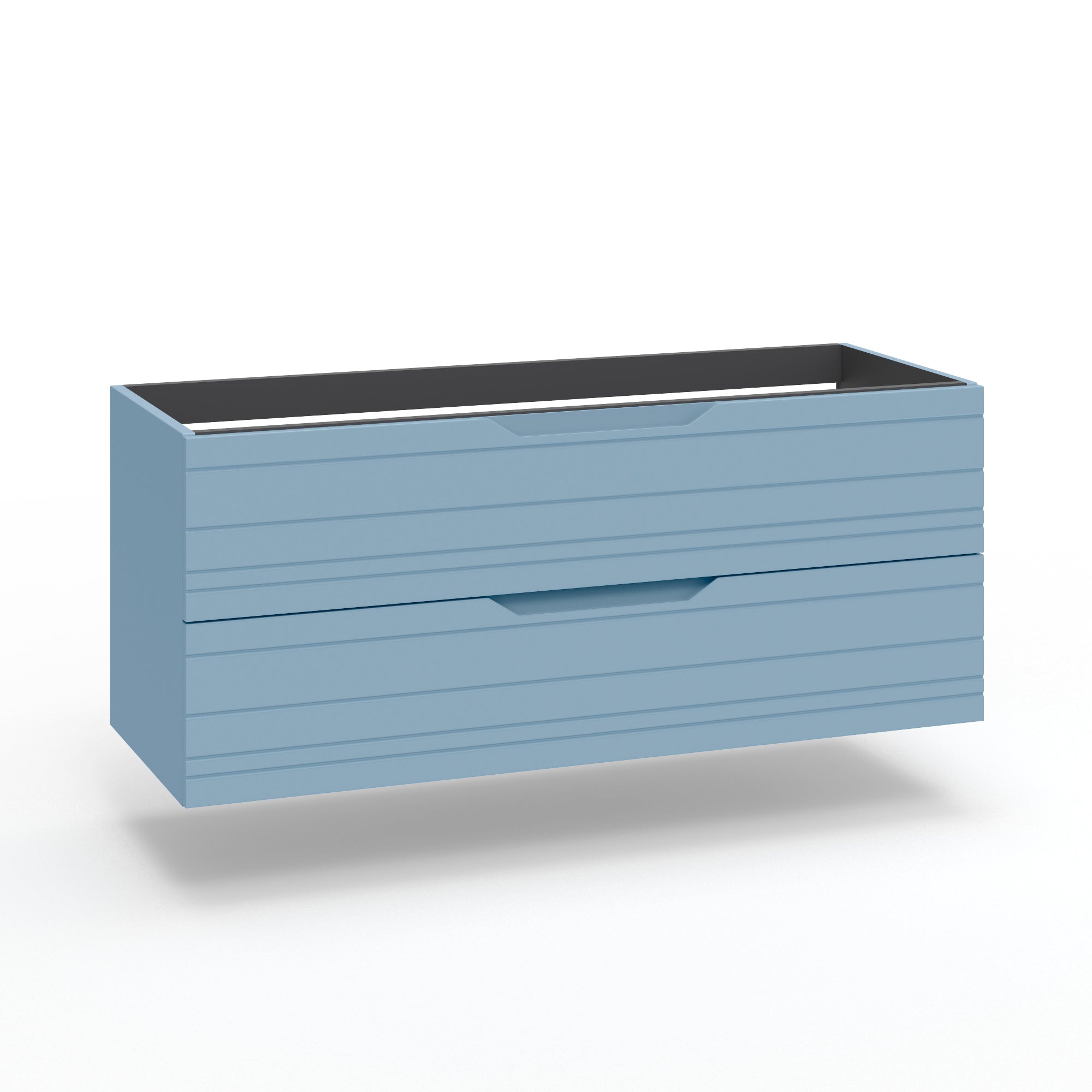 Base portalavabo 2 cassetti per vasca SX CORDELIA | Azzurro tiffany