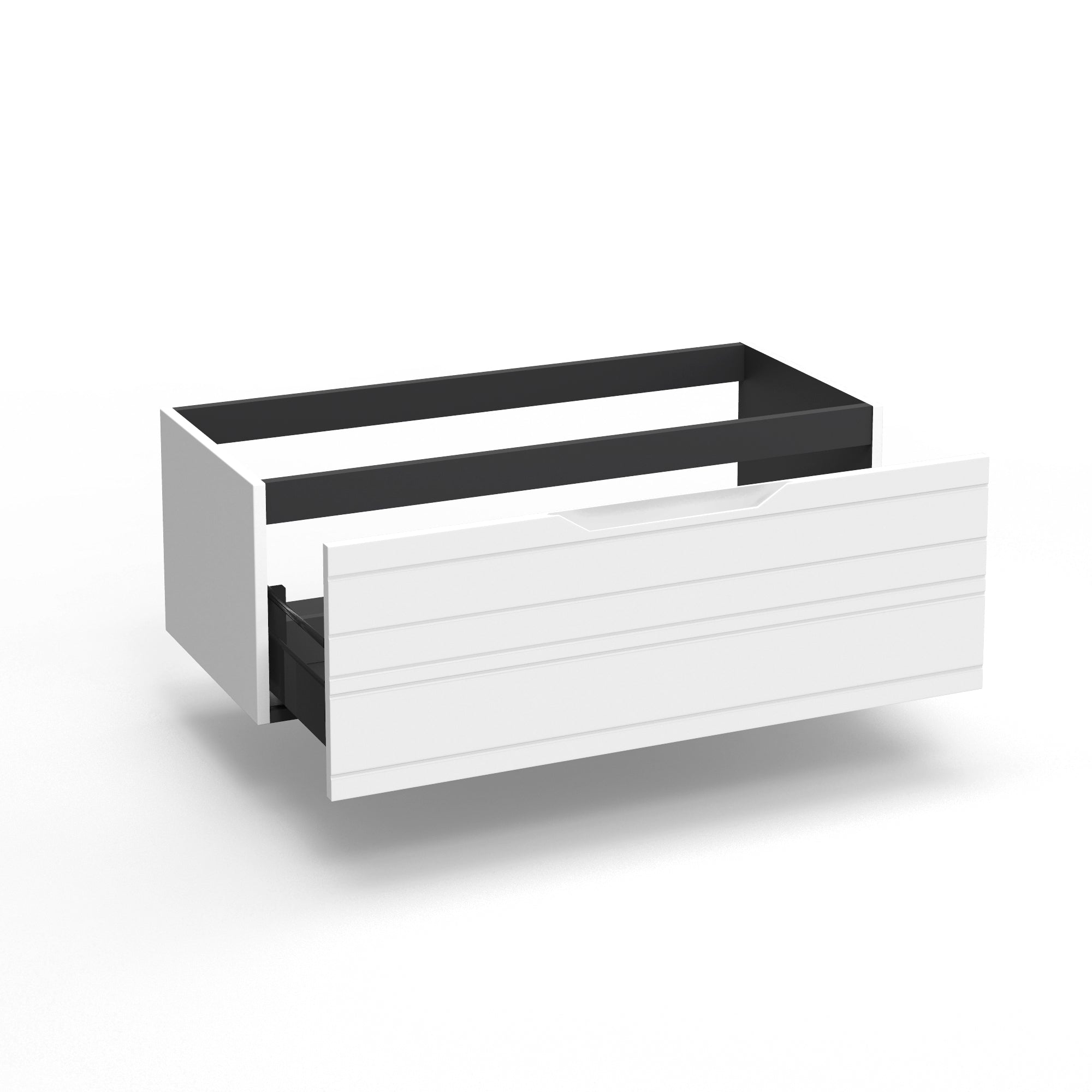 Base portalavabo 1 cestone CORDELIA | Bianco opaco