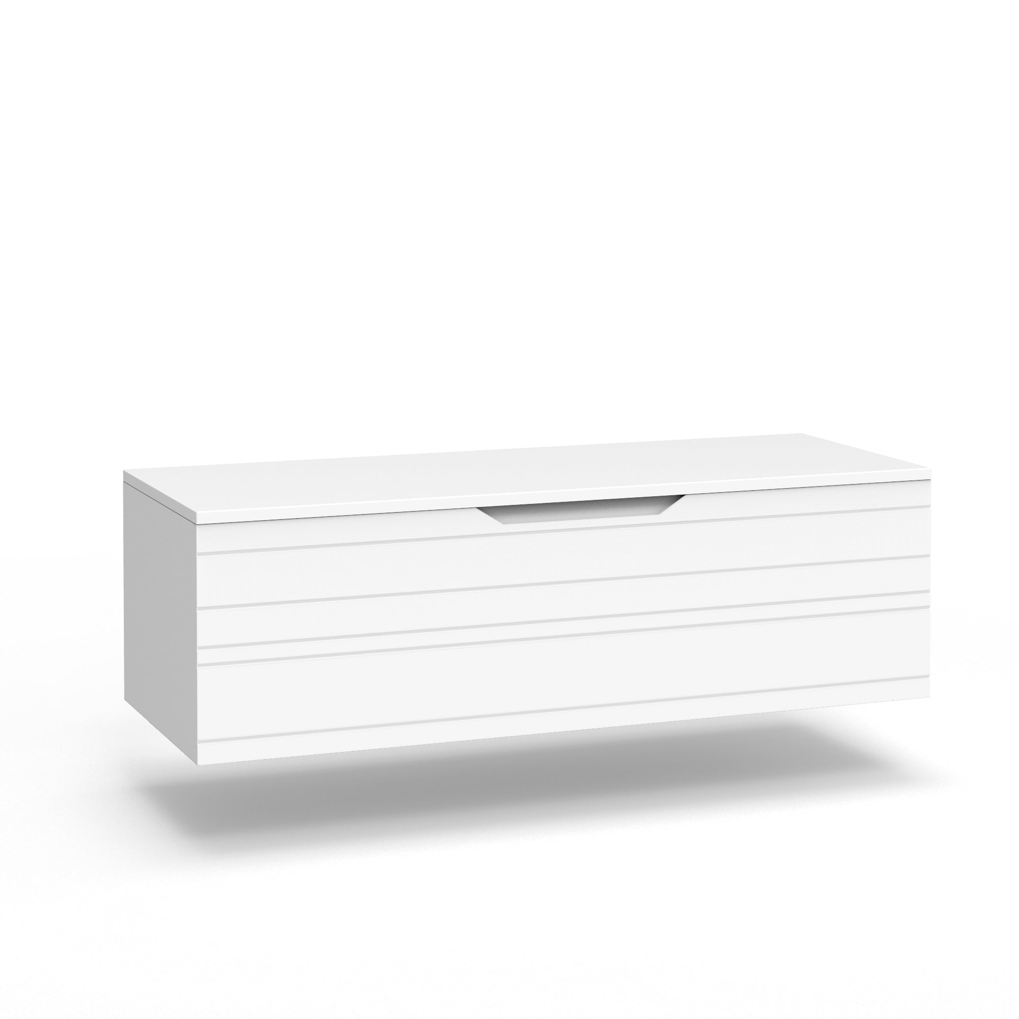 Base con top 1 cestone CORDELIA | Bianco opaco