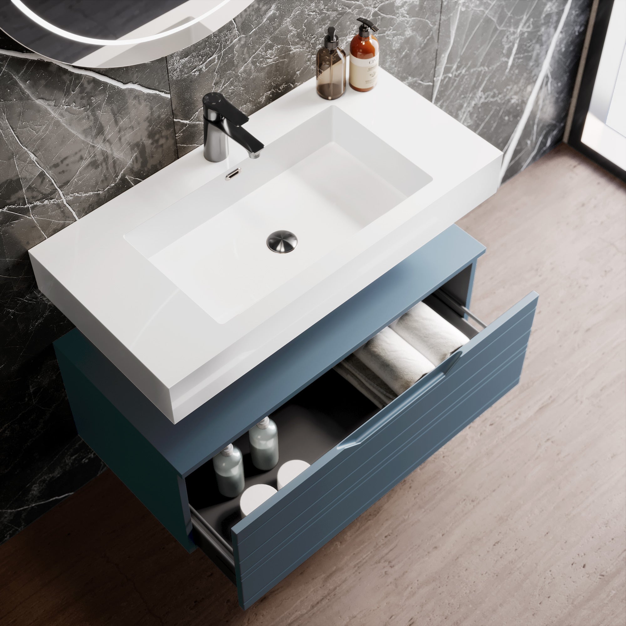 Composizione 3 pezzi CORDELIA-55 | Blu