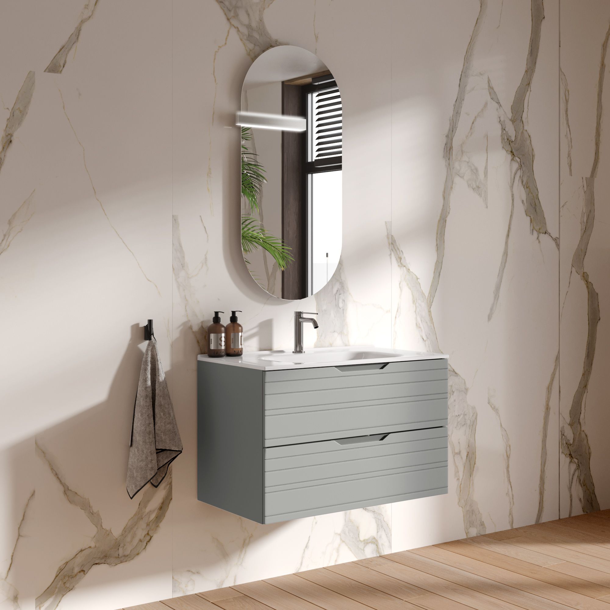 Composizione 4 pezzi CORDELIA | Grigio