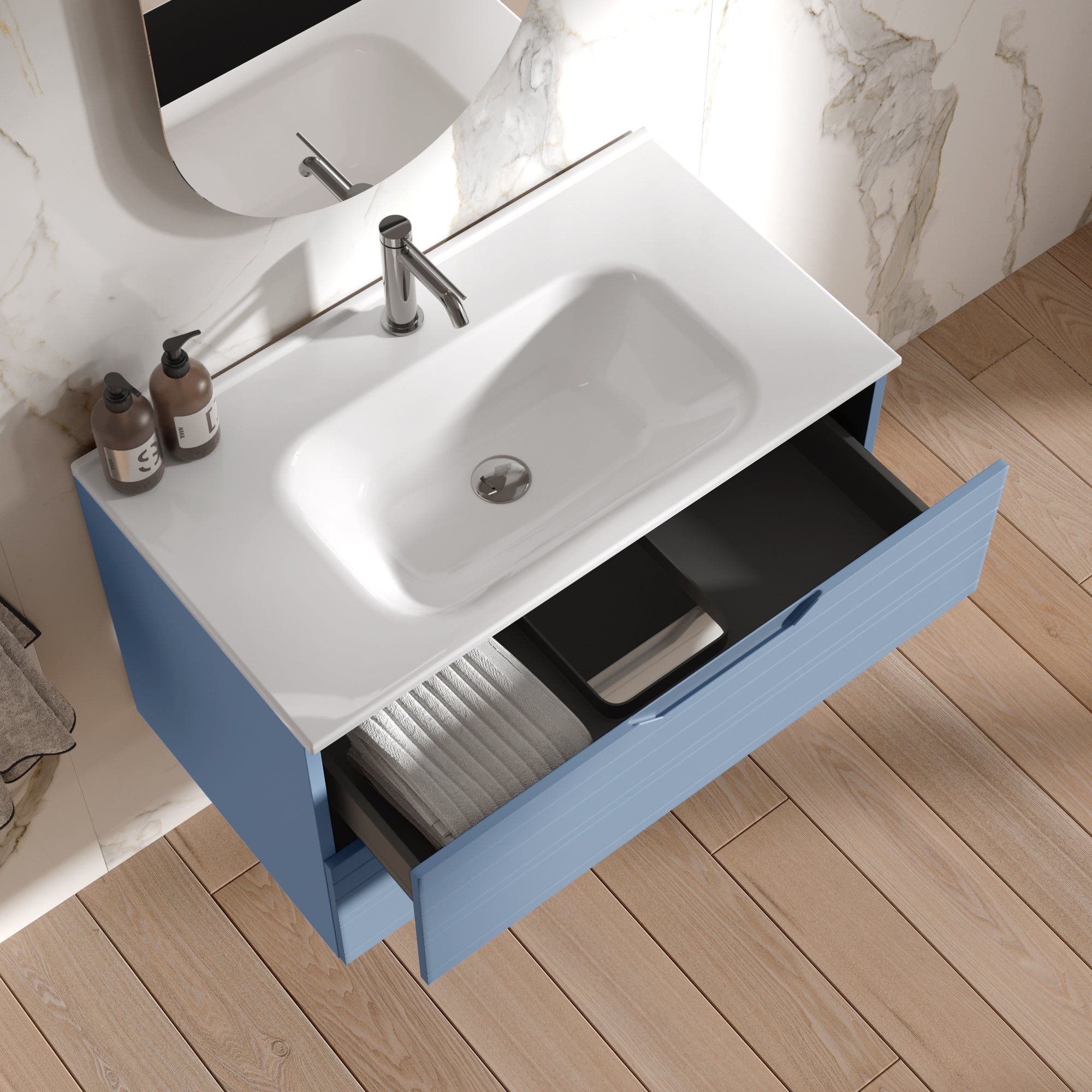 Composizione 4 pezzi CORDELIA-59 | Azzurro tiffany