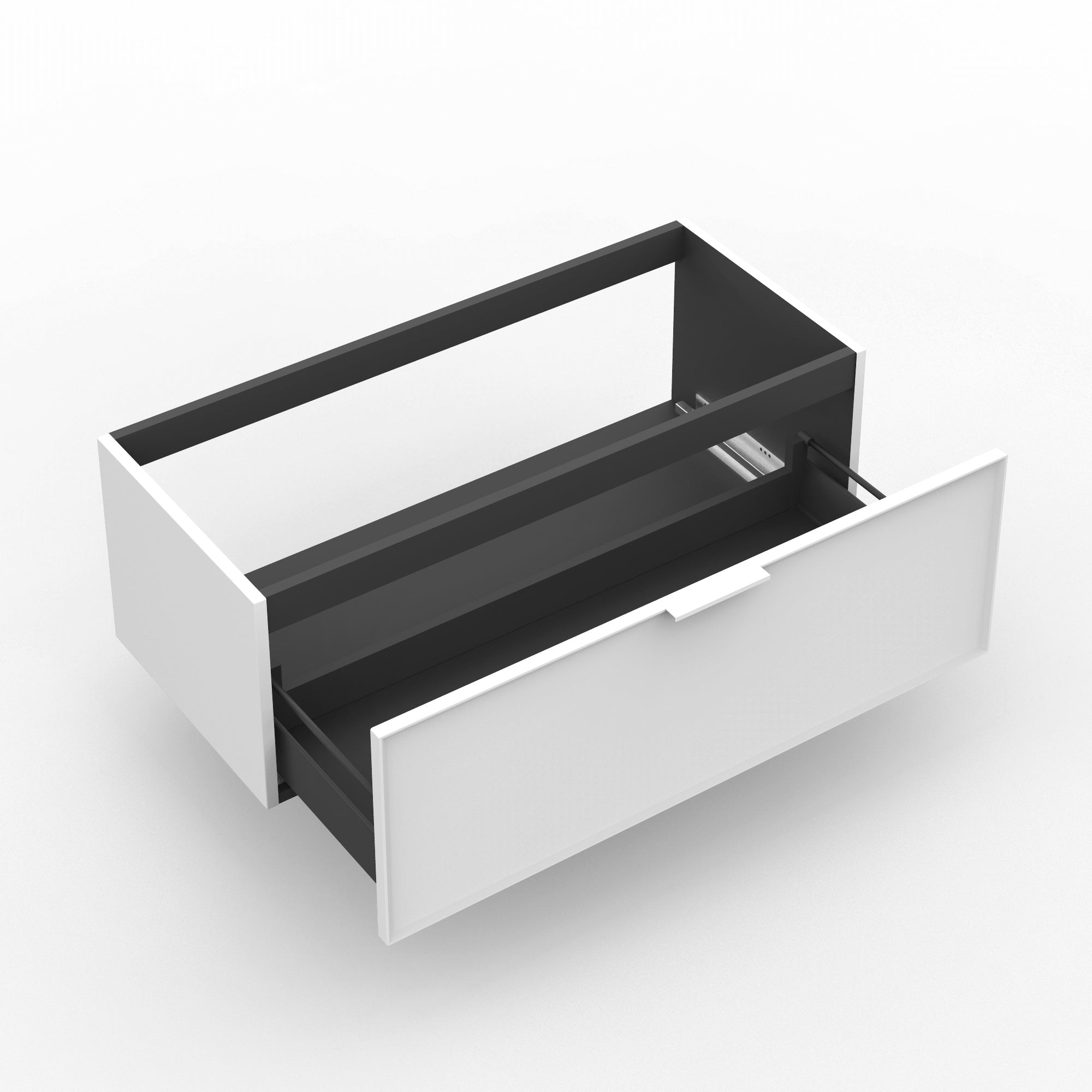 Base portalavabo 1 cestone ATLAS | Bianco opaco