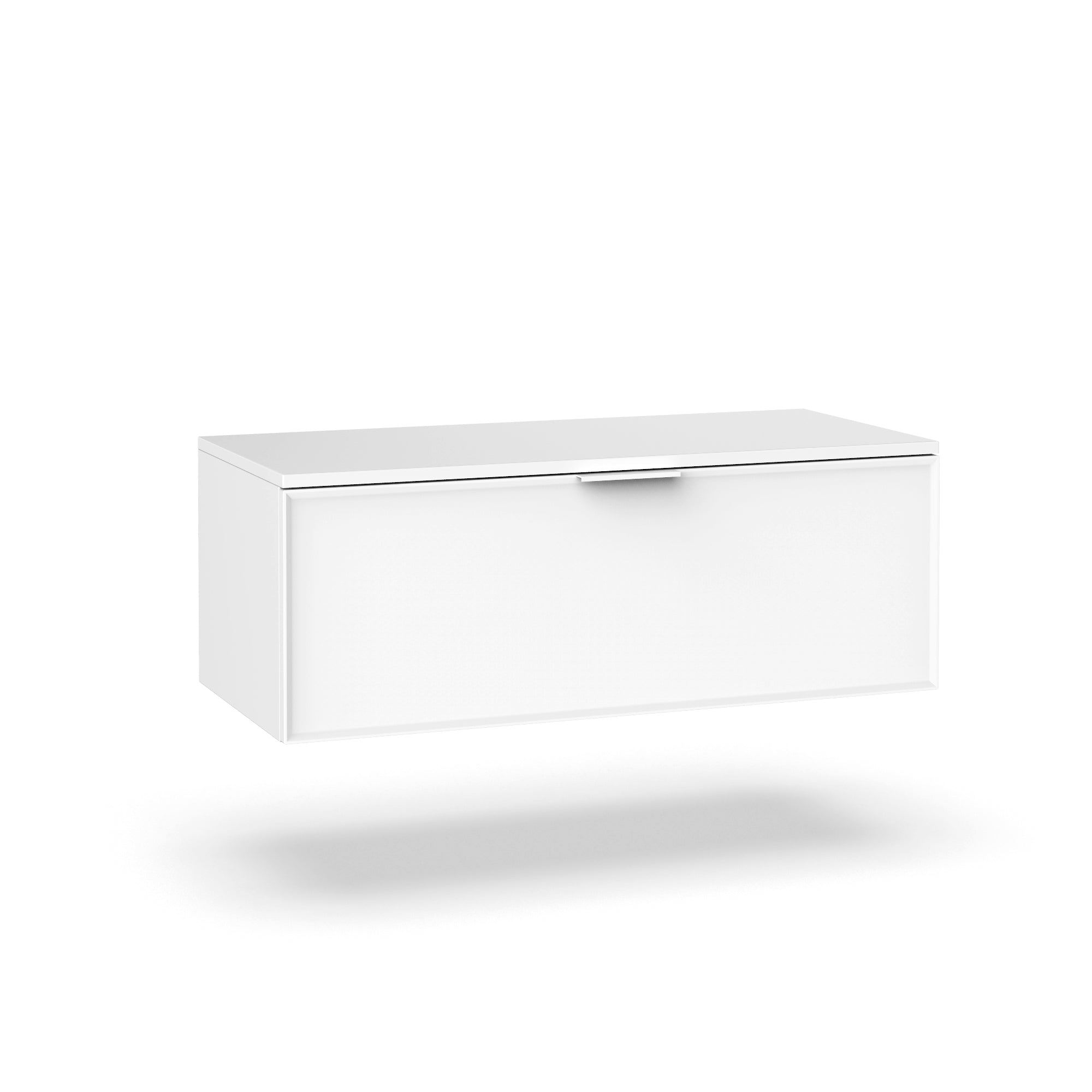 Base con top 1 cestone ATLAS | Bianco opaco