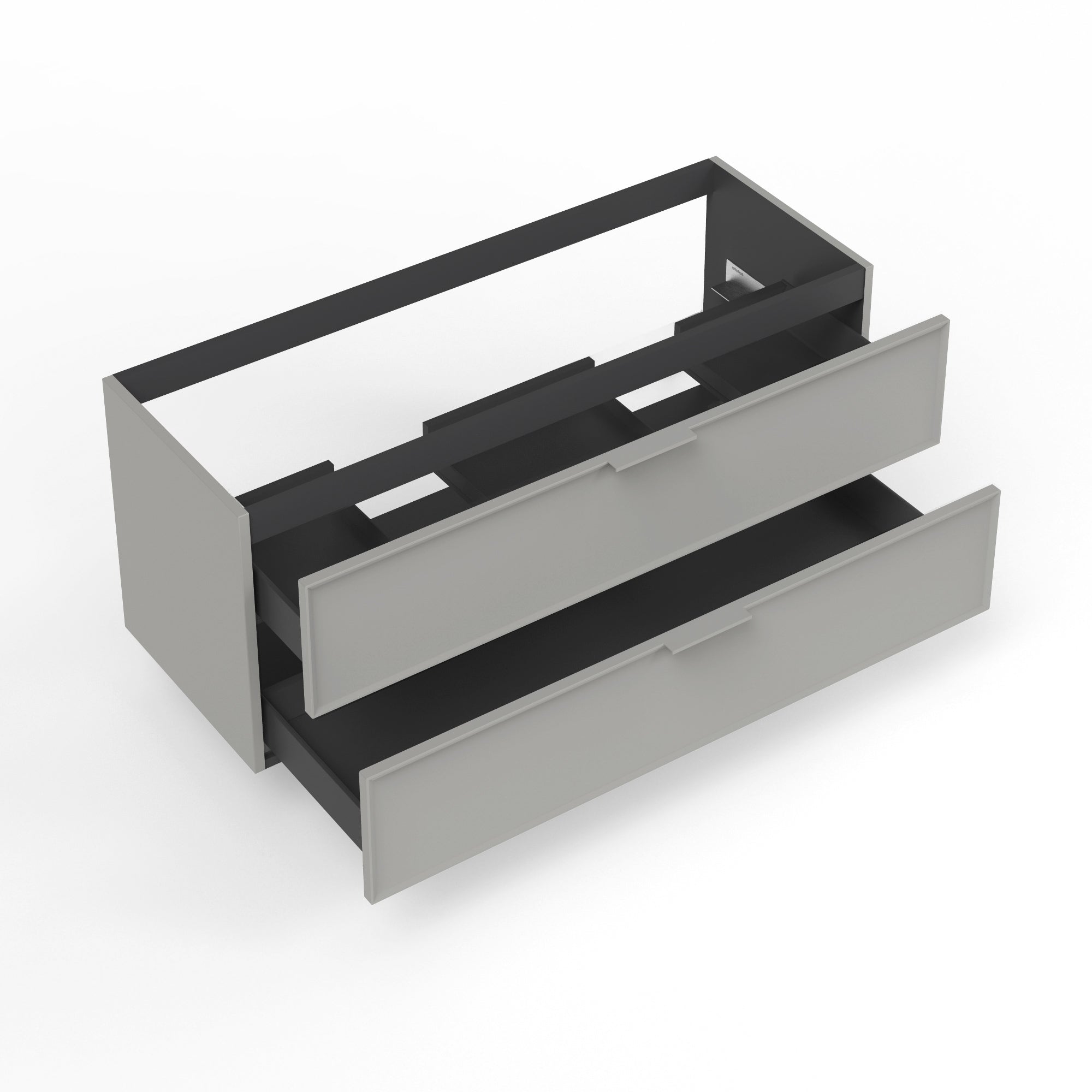 Base portalavabo 2 cassetti per doppia vasca ATLAS | Grigio
