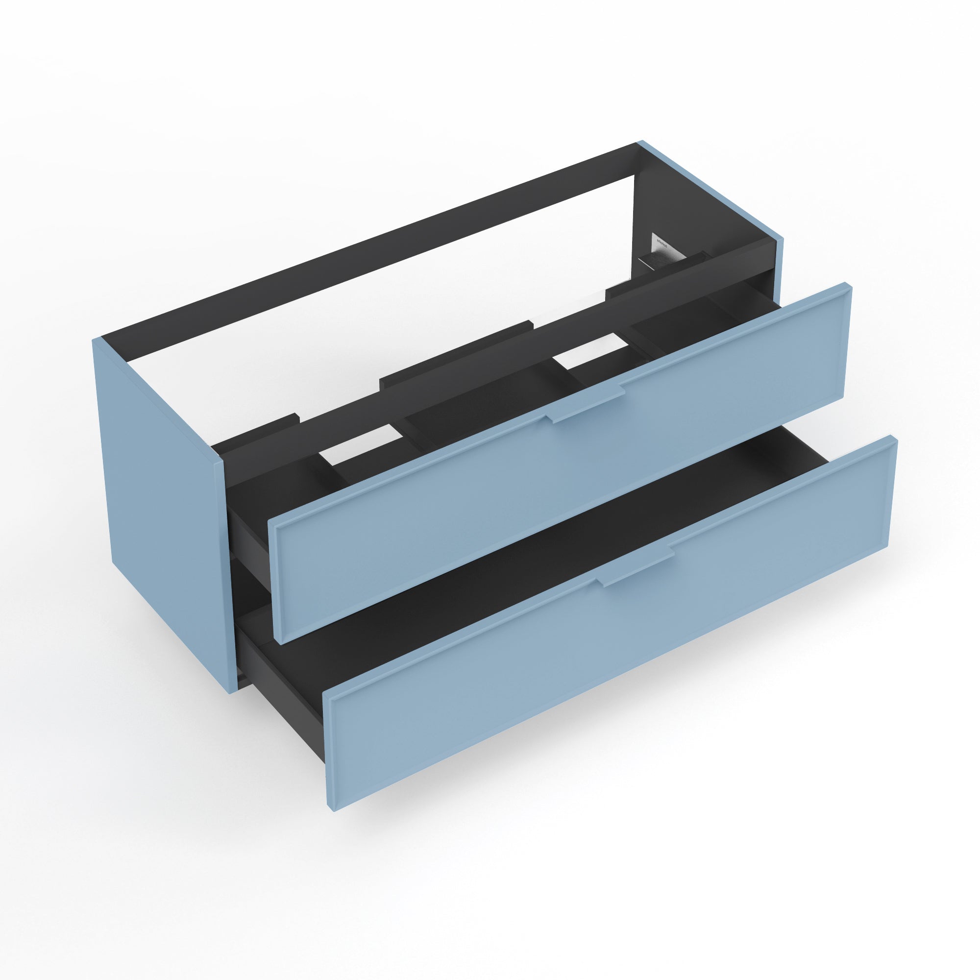 Base portalavabo 2 cassetti per doppia vasca ATLAS | Azzurro tiffany