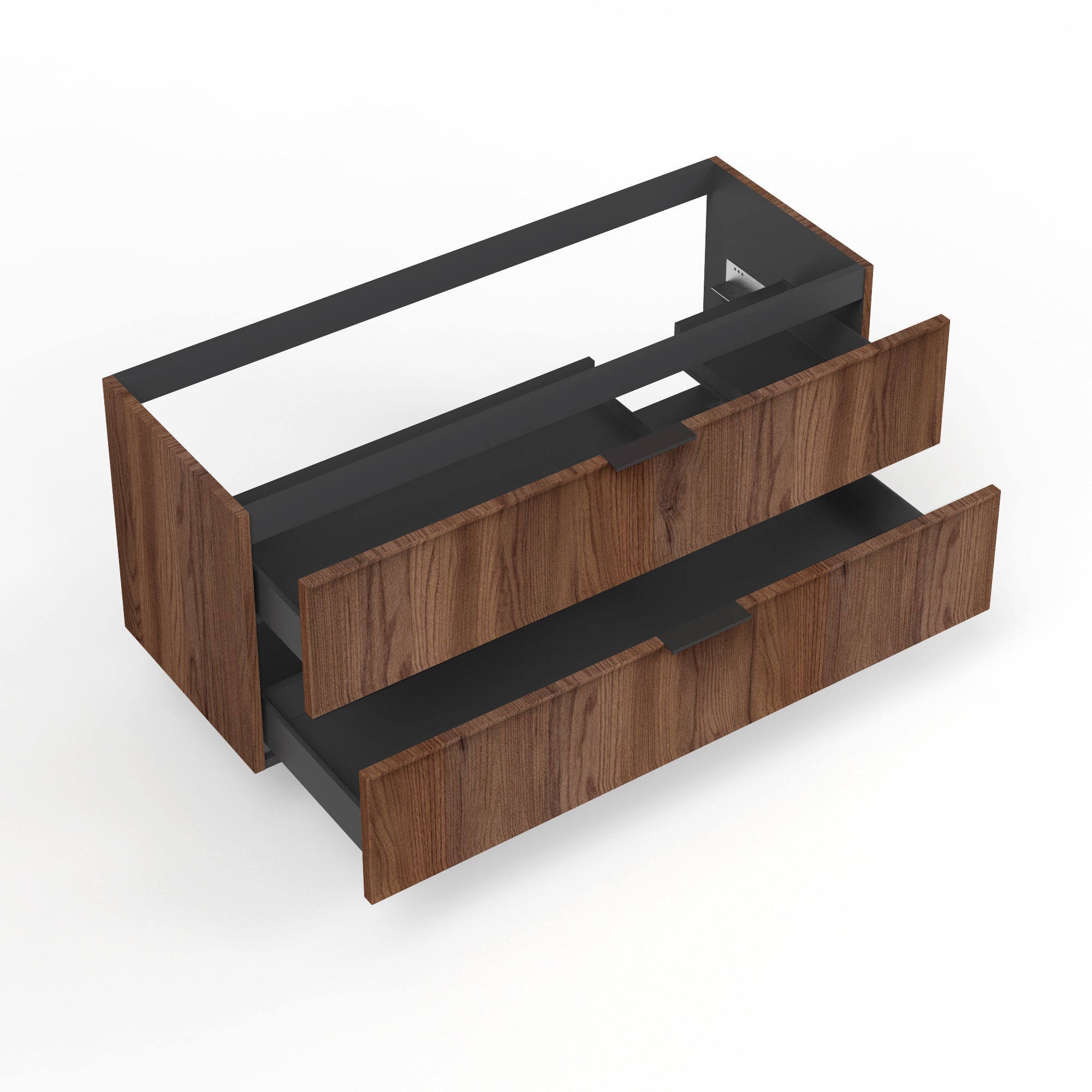 Base portalavabo 2 cassetti per vasca DX ATLAS | Rovere rio