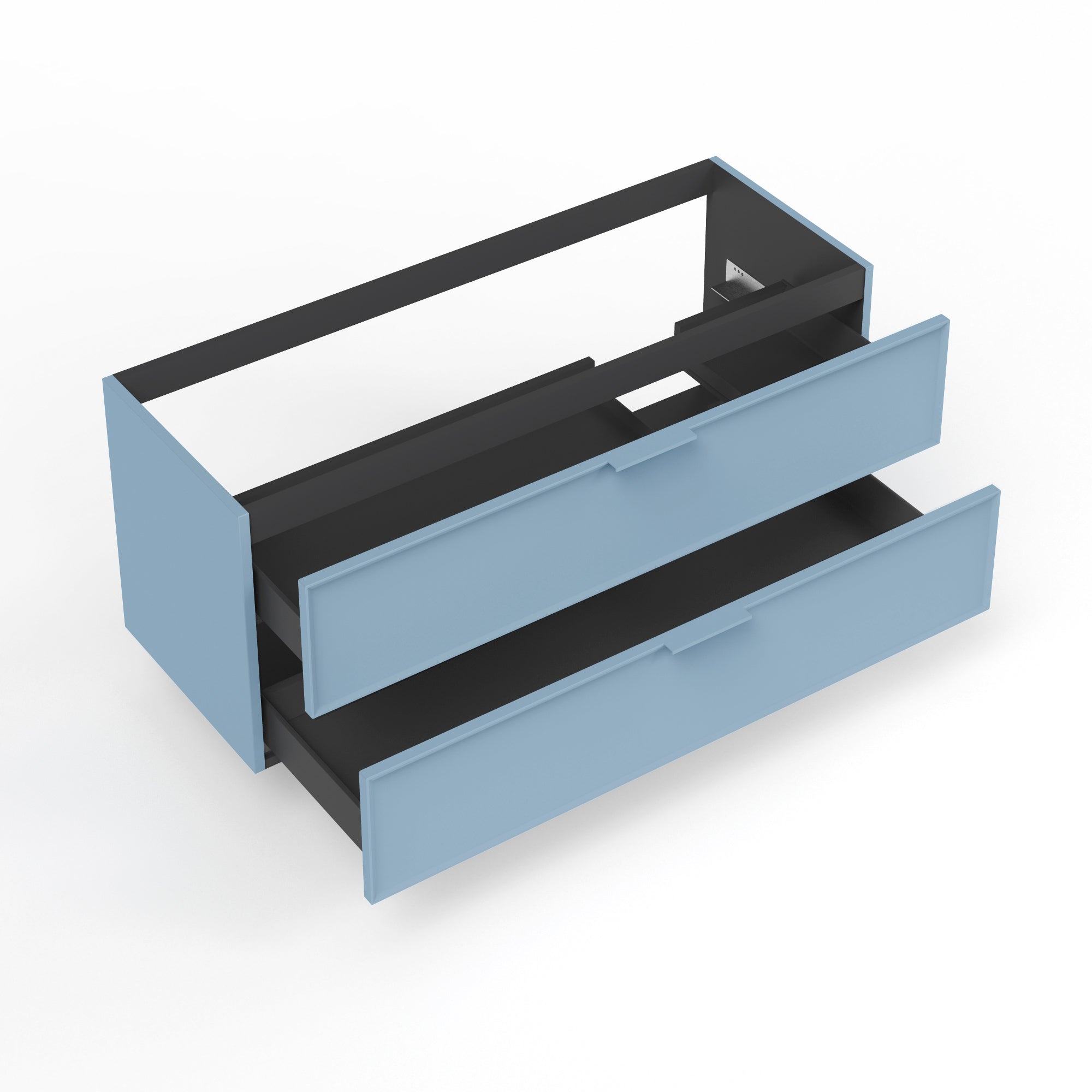 Base portalavabo 2 cassetti per vasca DX ATLAS | Azzurro tiffany
