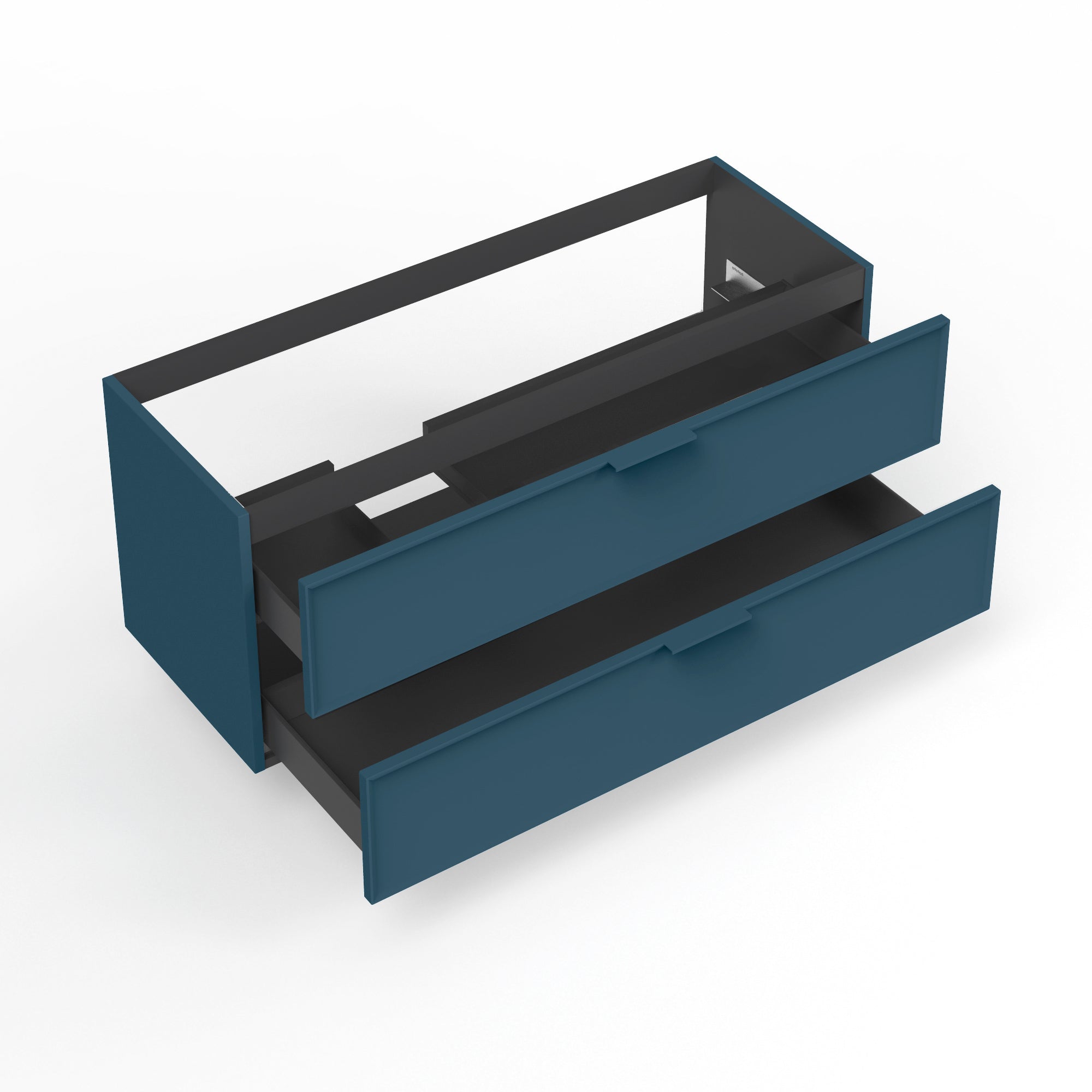 Base portalavabo 2 cassetti per vasca SX ATLAS | Blu