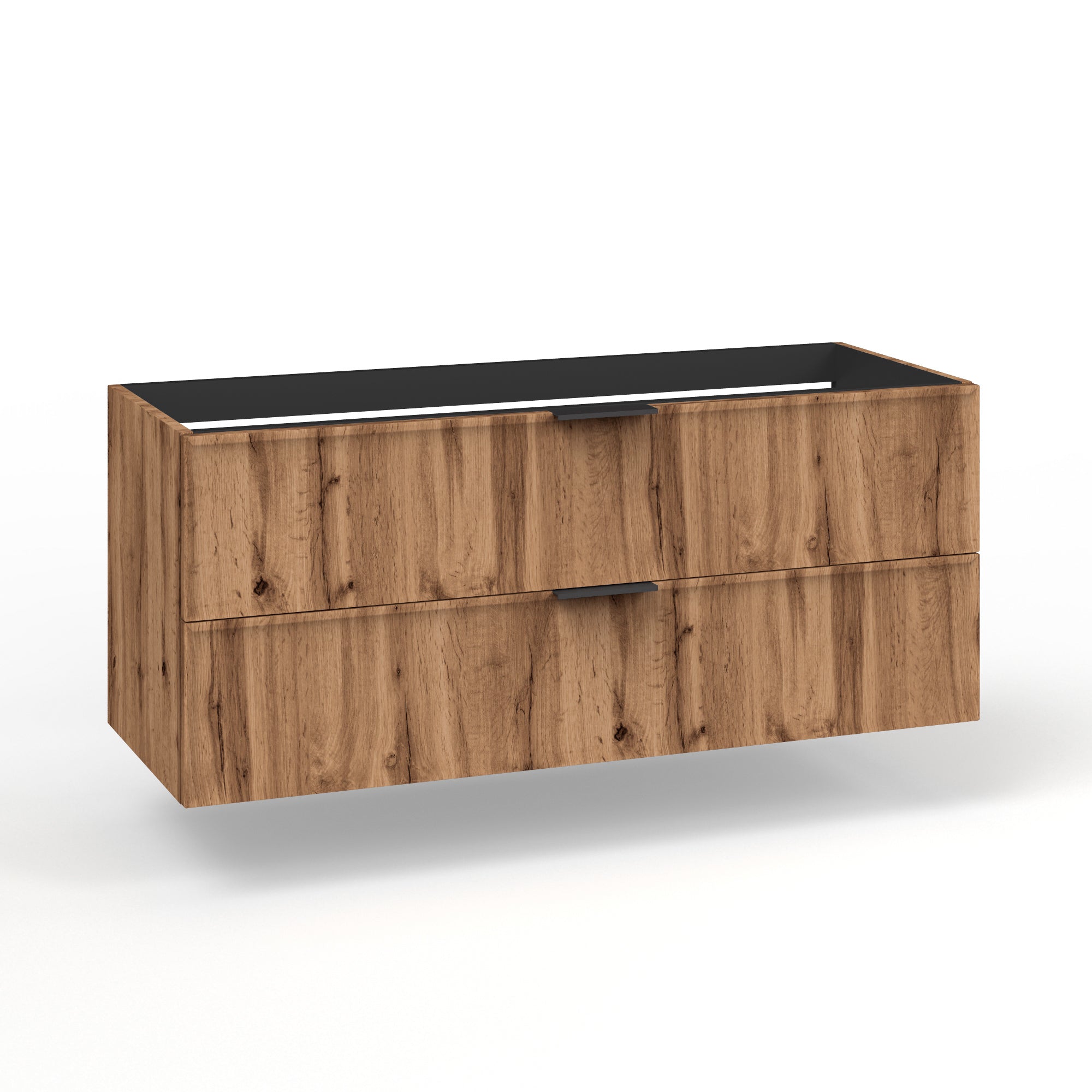 Base portalavabo 2 cassetti per vasca SX ATLAS | Quercia