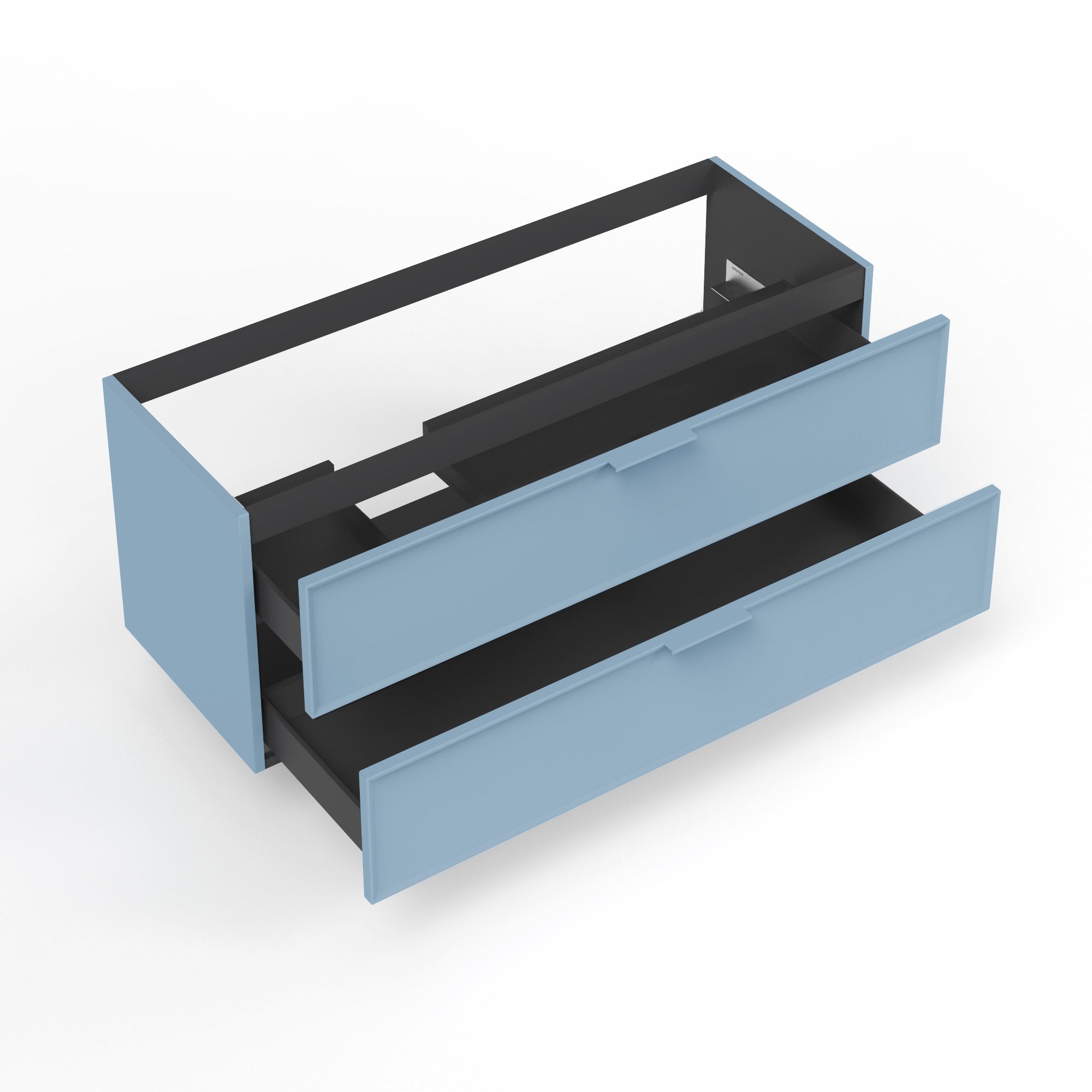 Base portalavabo 2 cassetti per vasca SX ATLAS | Azzurro tiffany