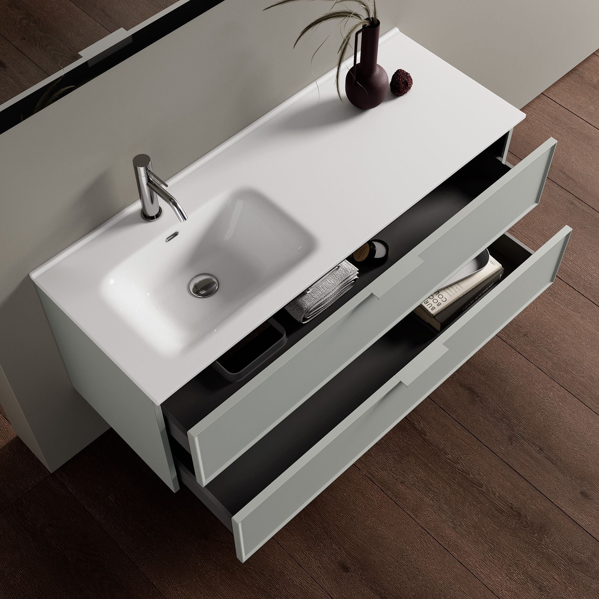 Composizione vasca SX 4 pezzi ATLAS | Grigio