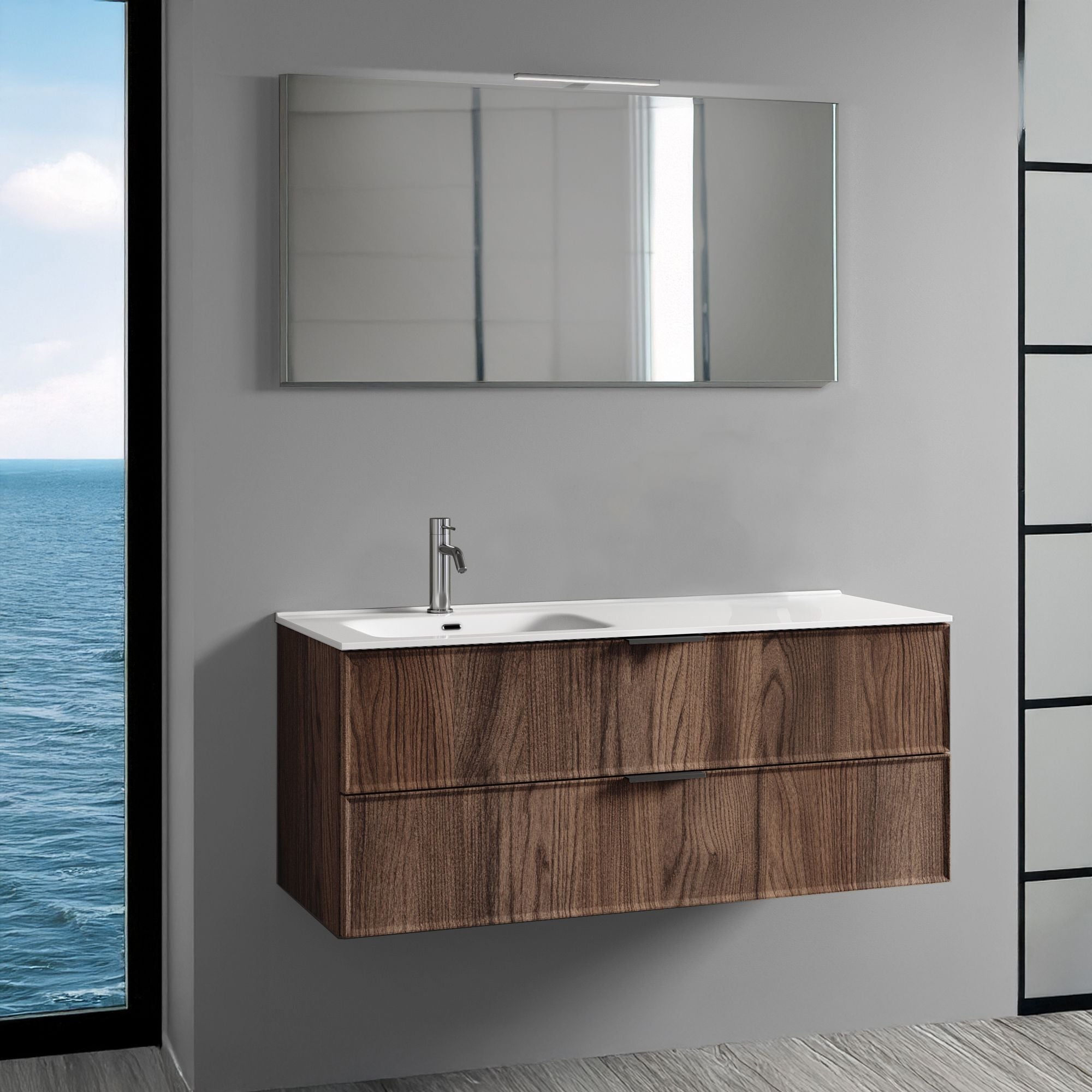 Composizione vasca SX 4 pezzi ATLAS | Rovere rio