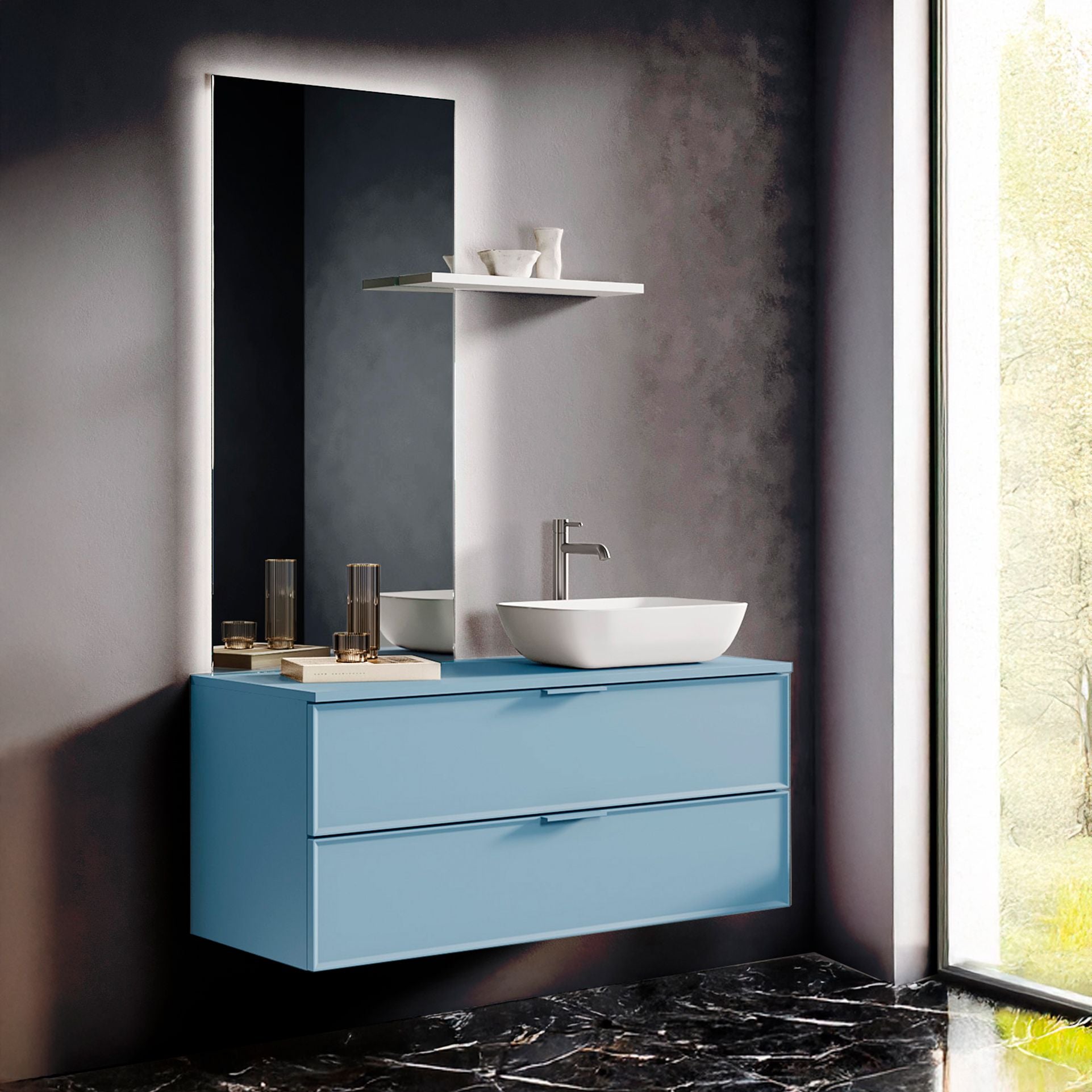 Composizione 4 pezzi ATLAS | Azzurro tiffany