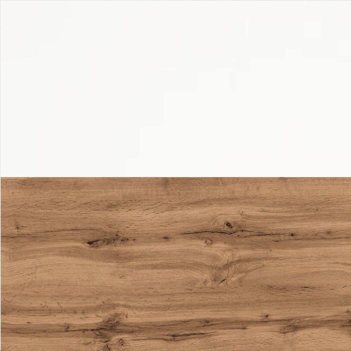 Composizione vasca DX 4 pezzi ATLAS | Bianco/| Quercia
