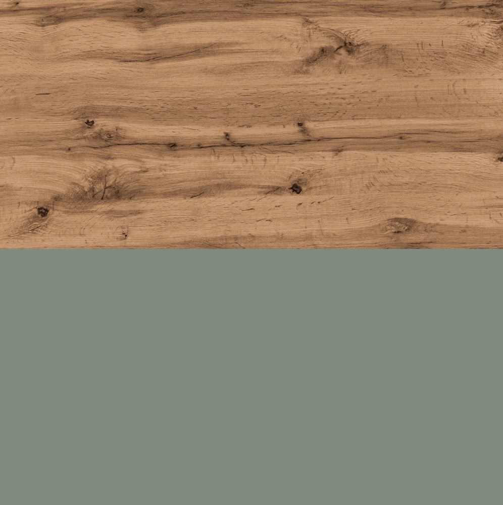Composizione vasca DX 4 pezzi ATLAS | Quercia/| Verde salvia