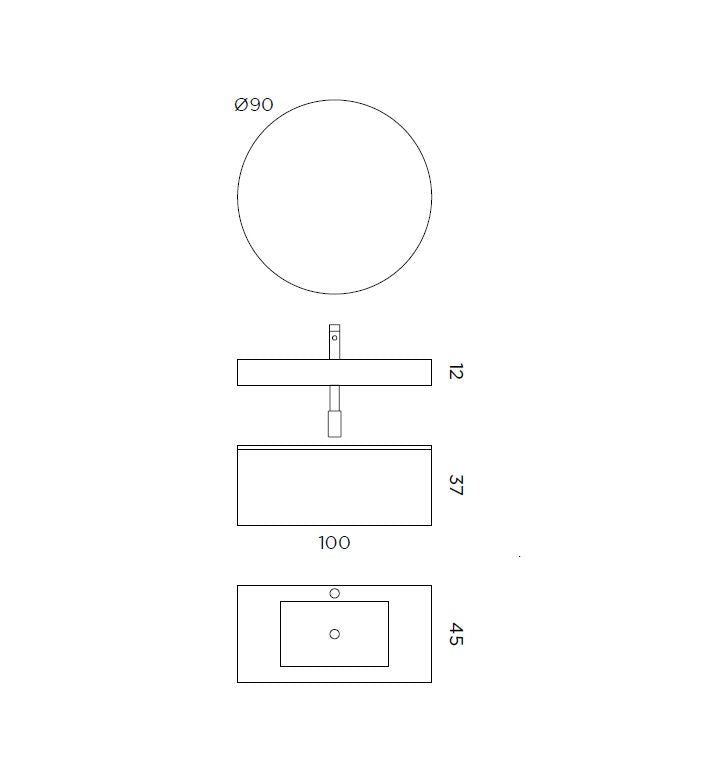 Composizione 3 pezzi ATLAS | Quercia