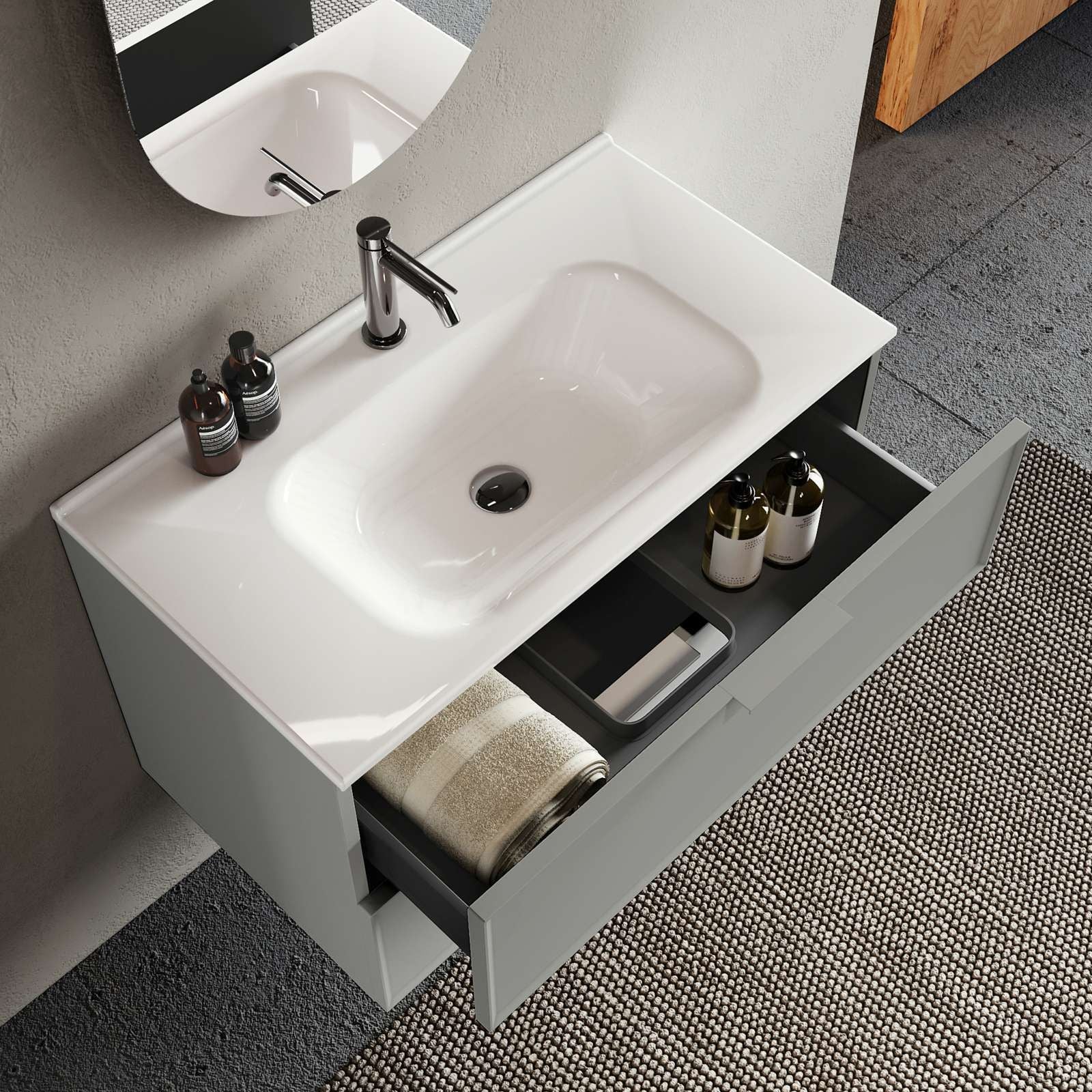 Composizione 4 pezzi ATLAS | Grigio