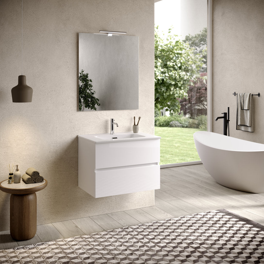 Composizione 4 pezzi PHOEBE | Bianco lucido