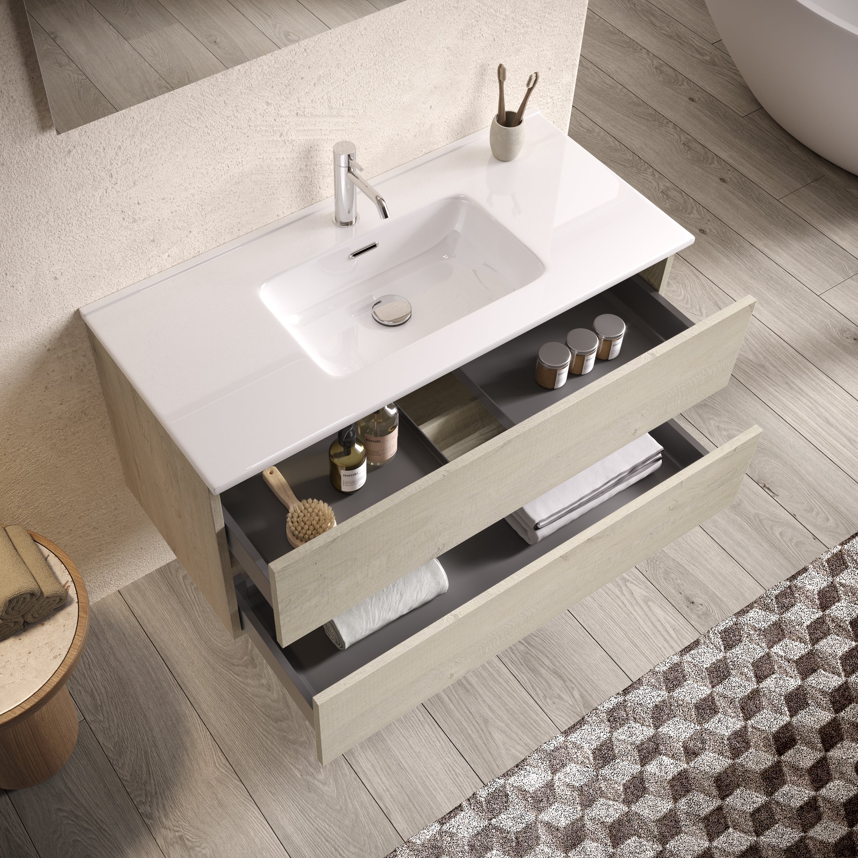 Composizione 4 pezzi PHOEBE | Rovere naturale