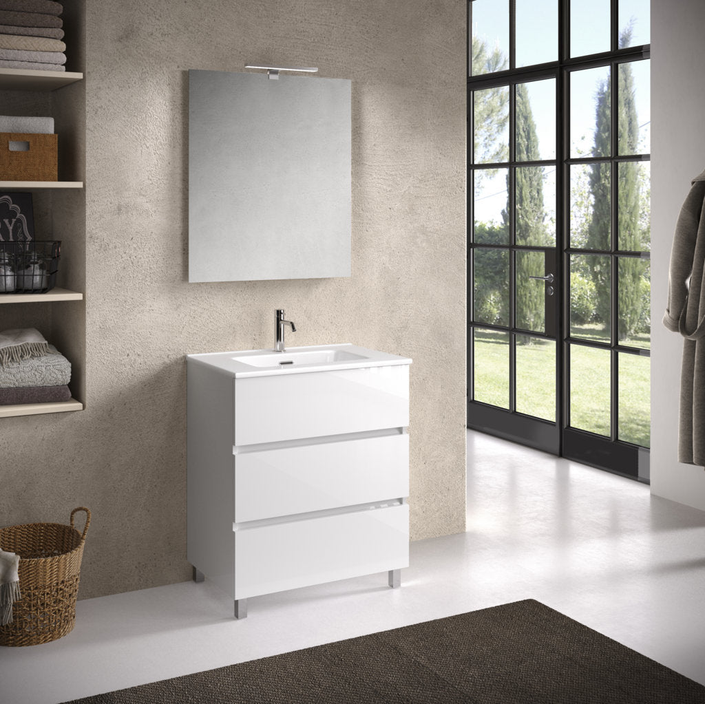 Composizione 4 pezzi PHOEBE | Bianco lucido B