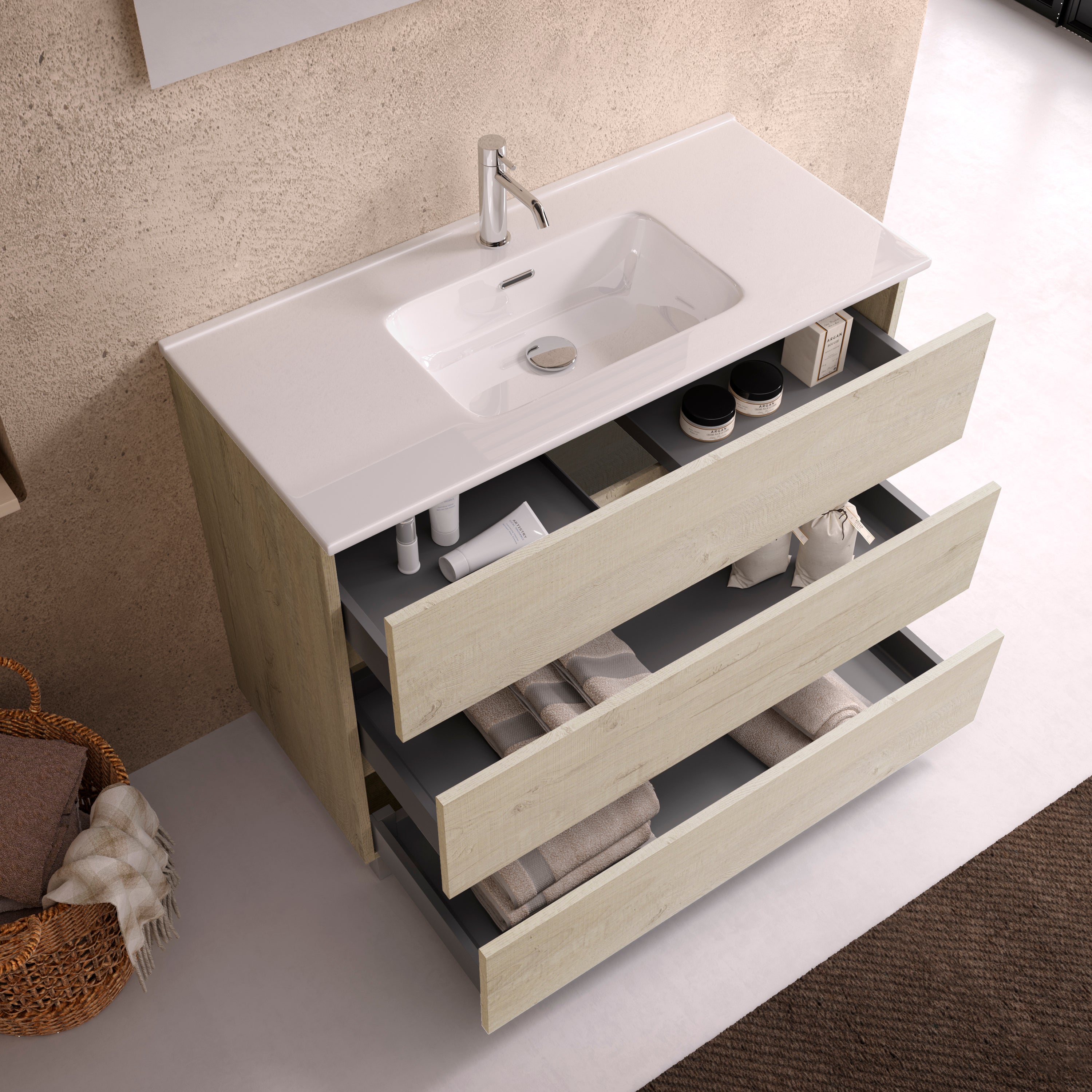 Composizione 4 pezzi PHOEBE | Rovere naturale B