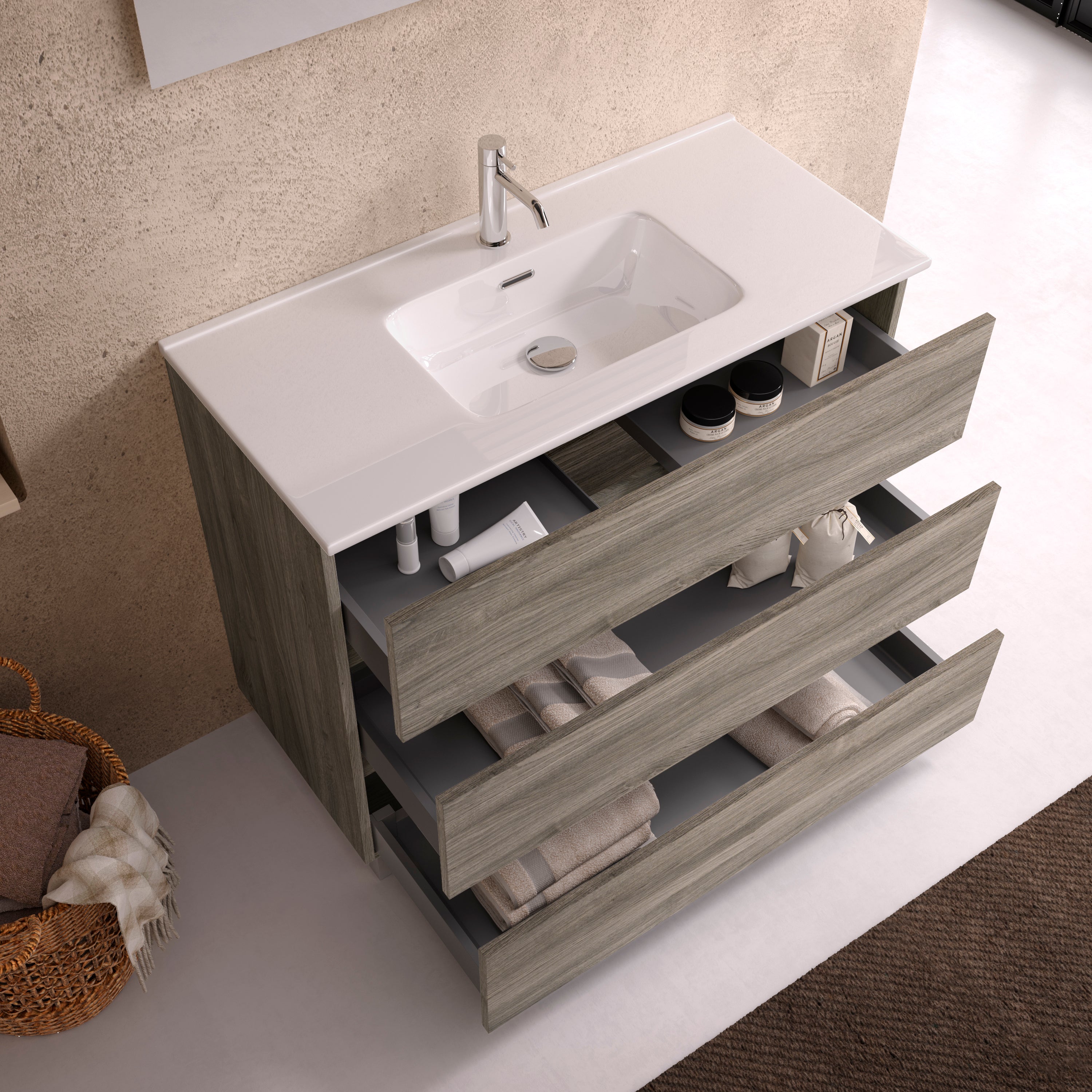 Composizione 4 pezzi PHOEBE | Rovere cenere B