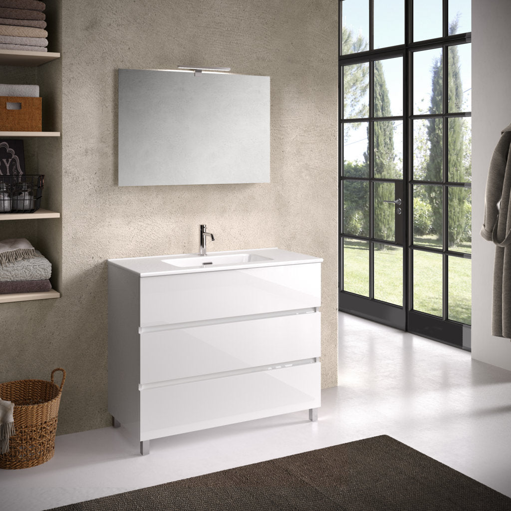 Composizione 4 pezzi PHOEBE | Bianco lucido B