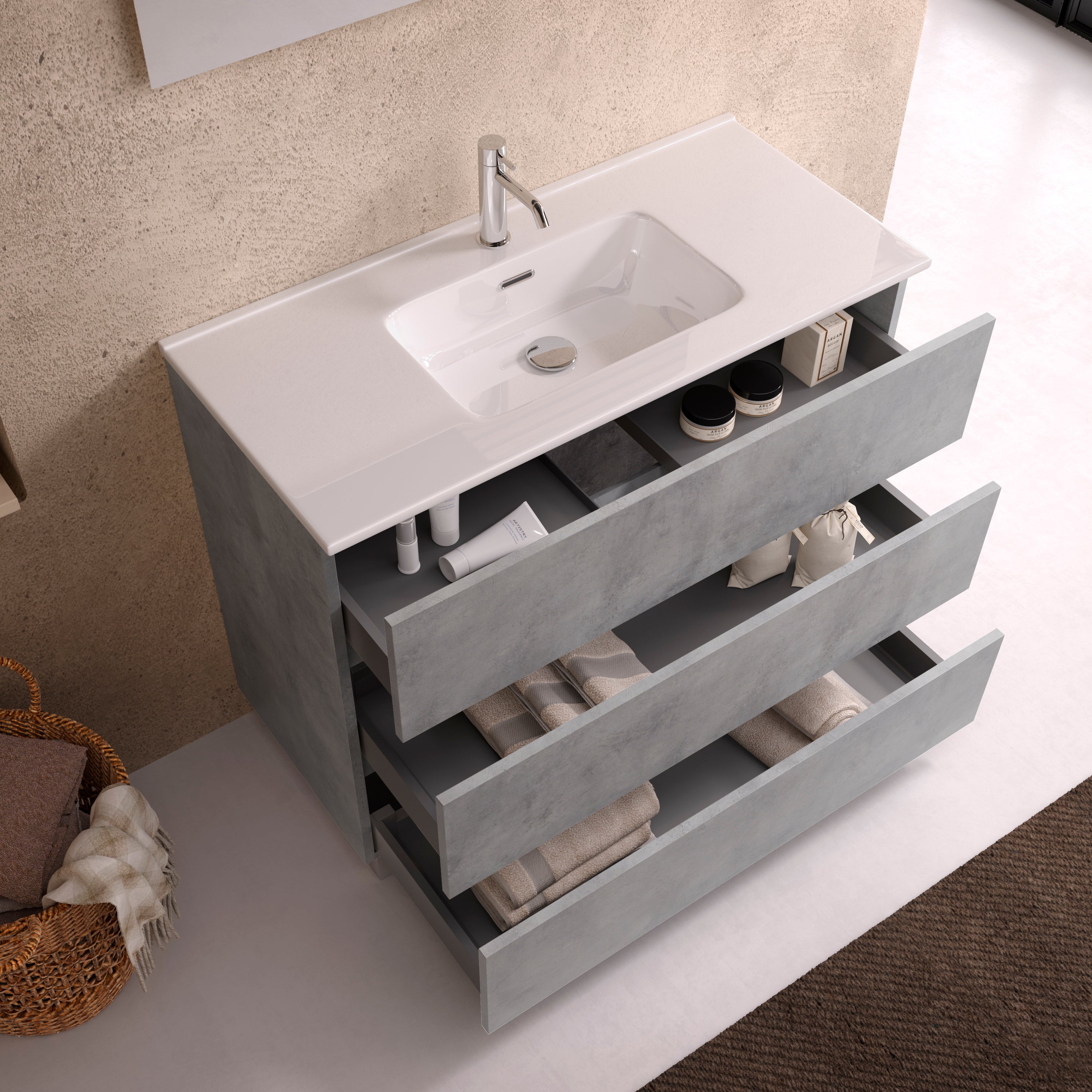 Composizione 4 pezzi PHOEBE | Cemento B