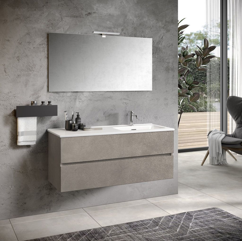 Composizione vasca DX PHOEBE | Avana pietra